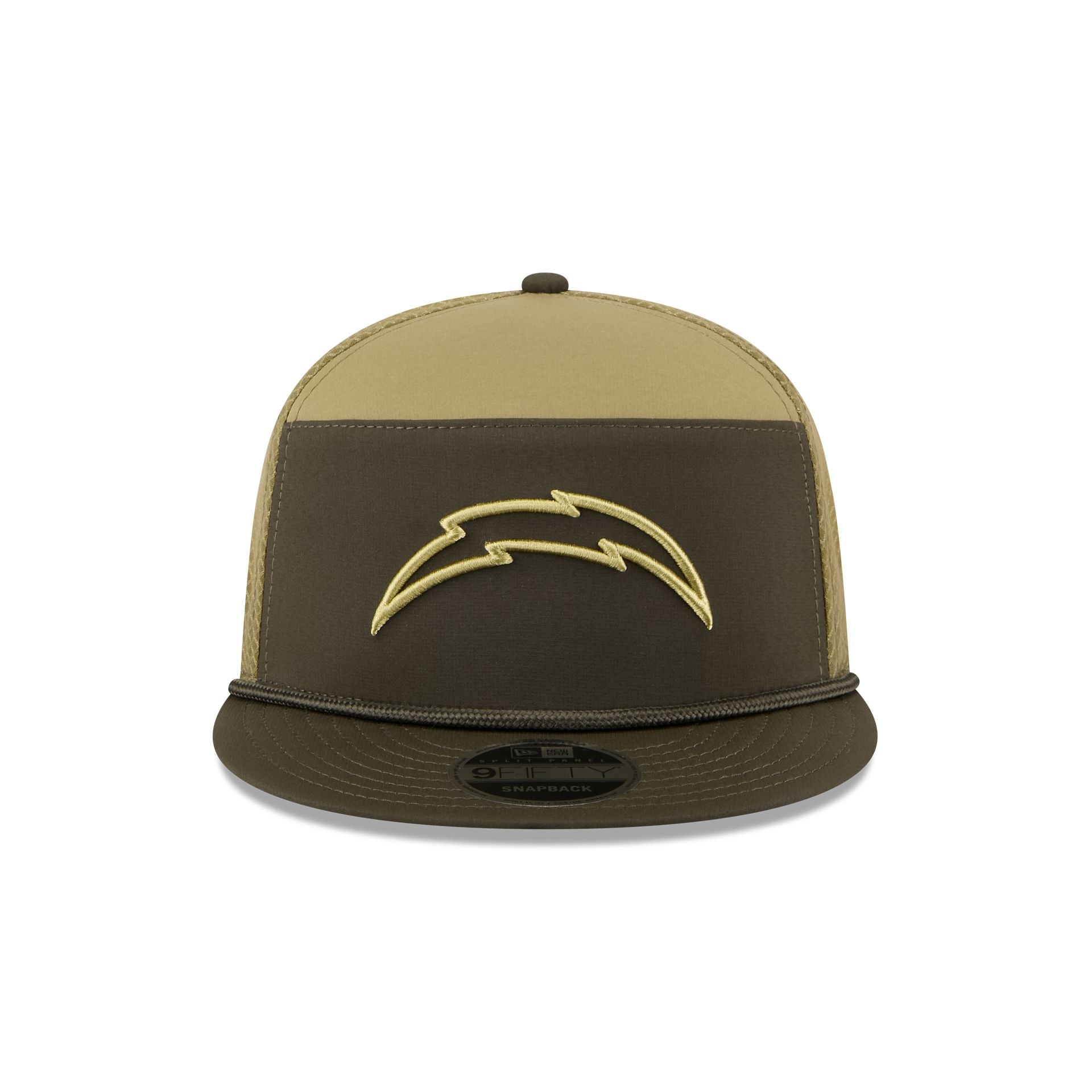 Alternative view of Los Angeles Chargers 2025 Salute To Service Split Panel 9Fifty Trucker Hat