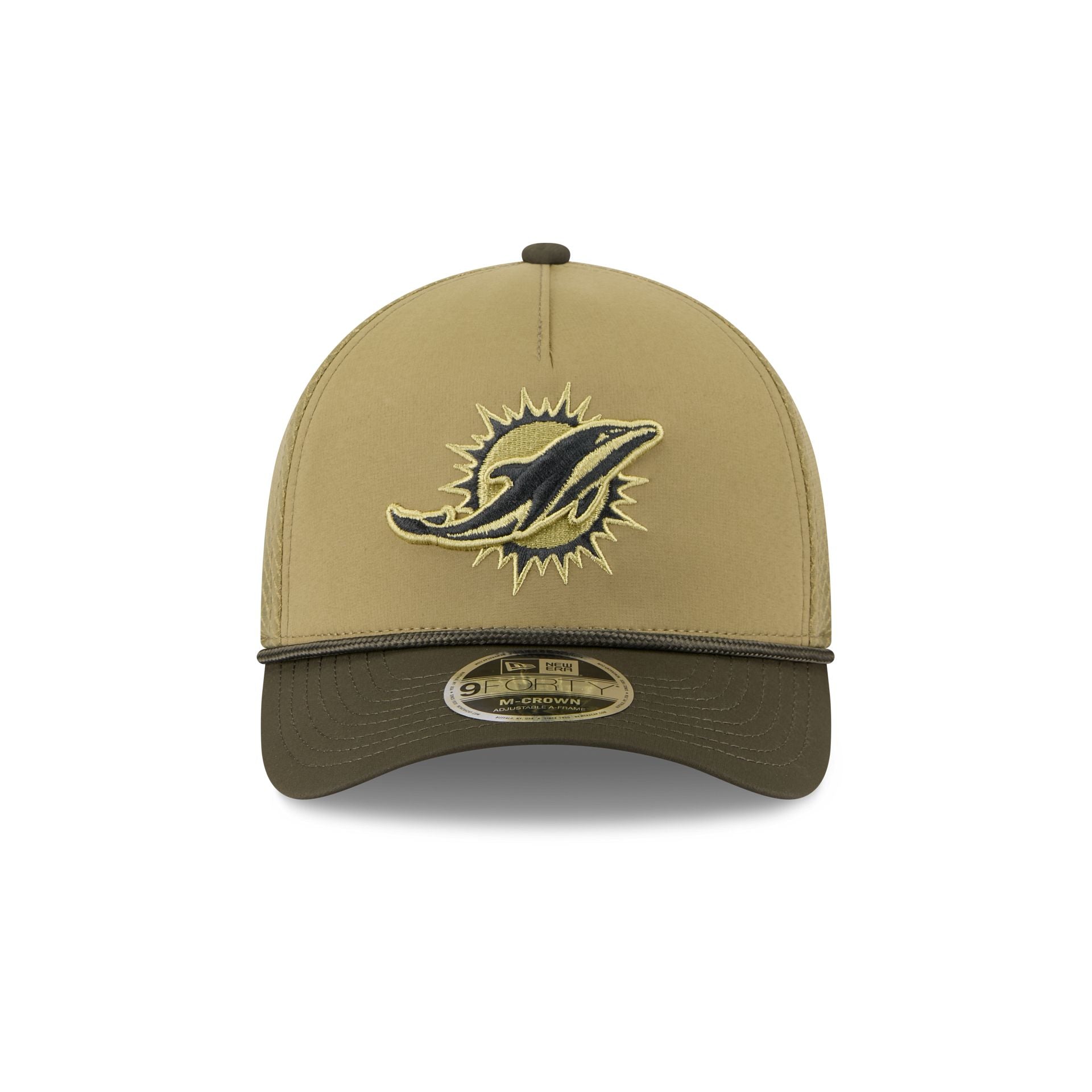 Alternative view of Miami Dolphins 2025 Salute To Service 9Forty M-Crown A-Frame Trucker Hat