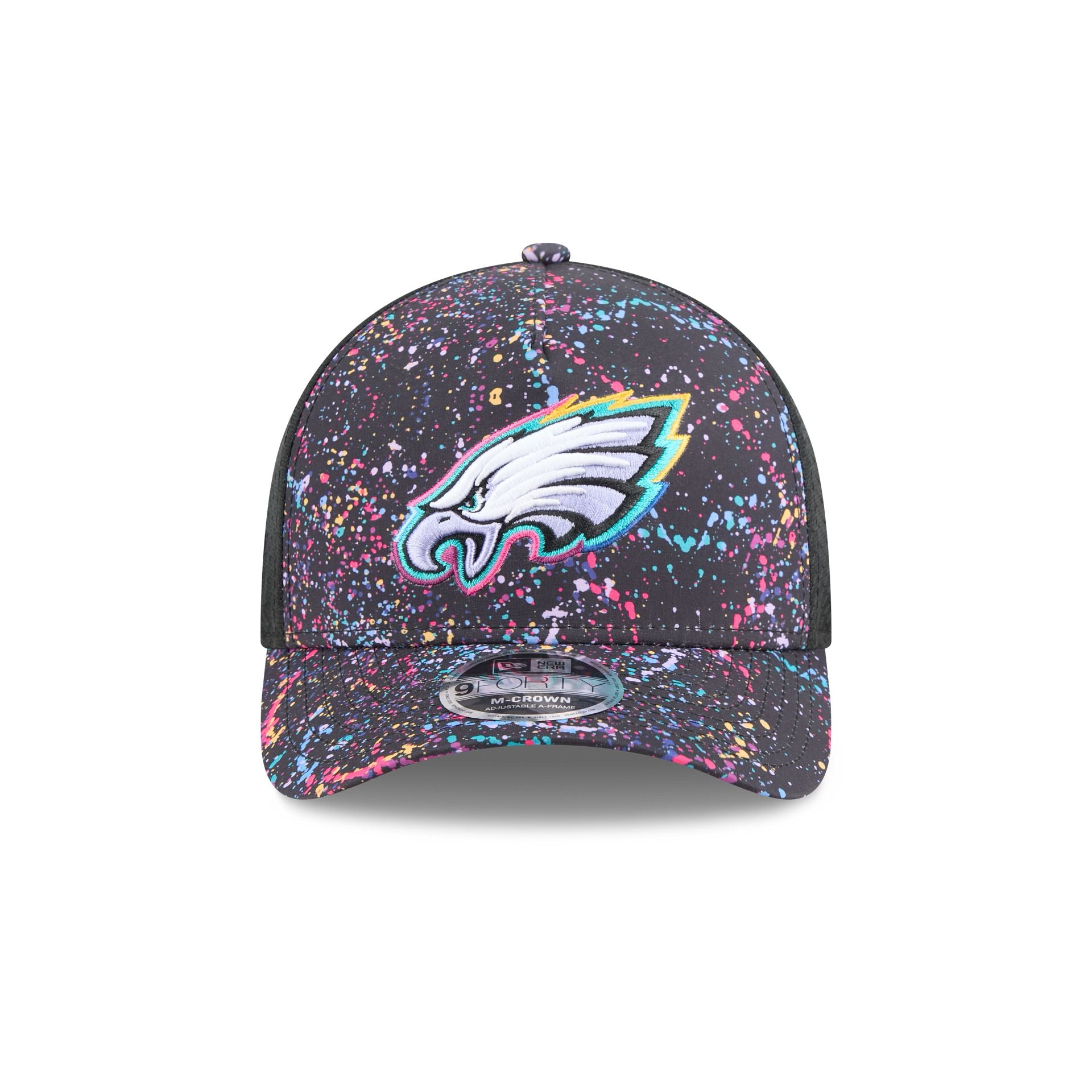Alternative view of Philadelphia Eagles 2025 Crucial Catch 9Forty M-Crown A-Frame Trucker Hat