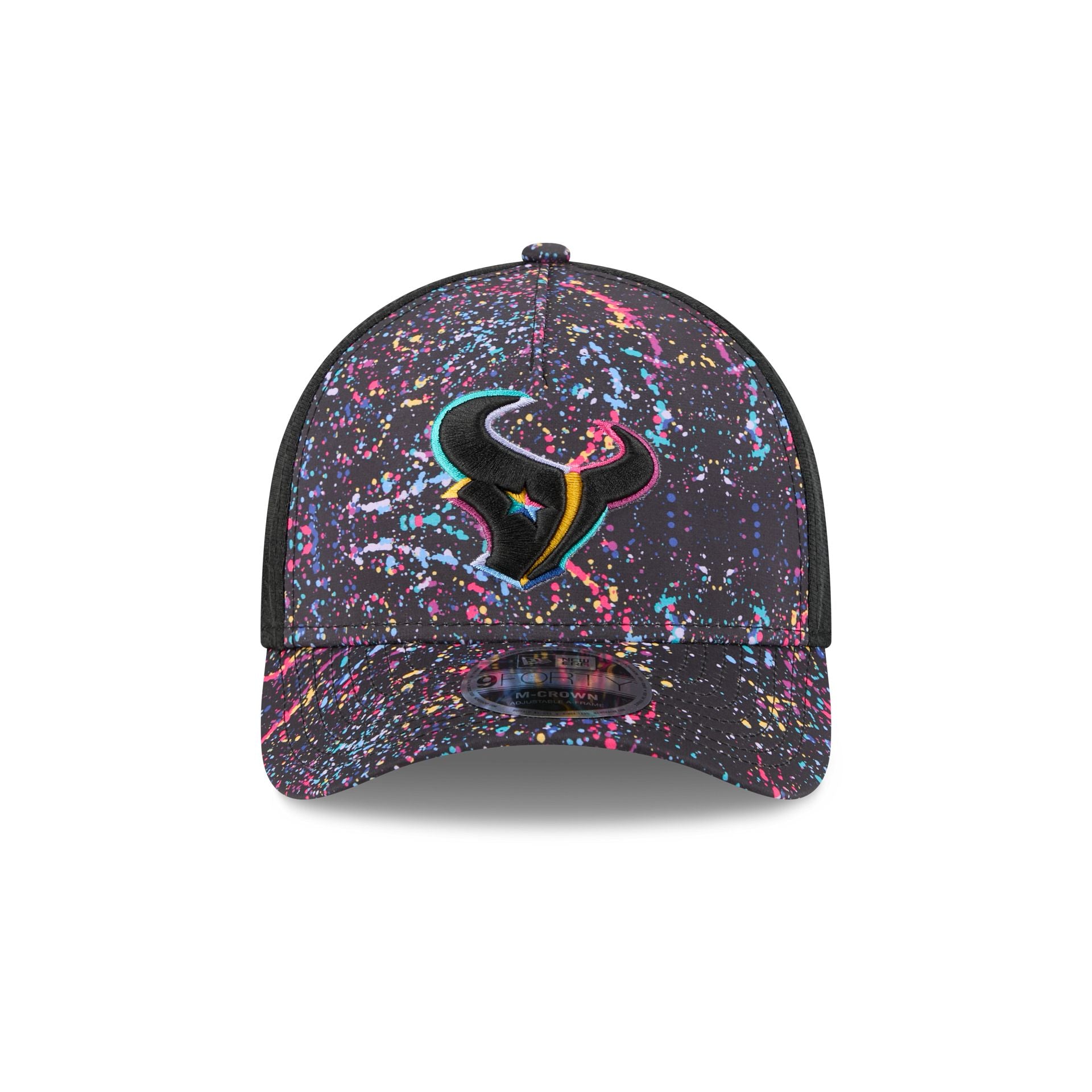 Alternative view of Houston Texans 2025 Crucial Catch 9Forty M-Crown A-Frame Trucker Hat