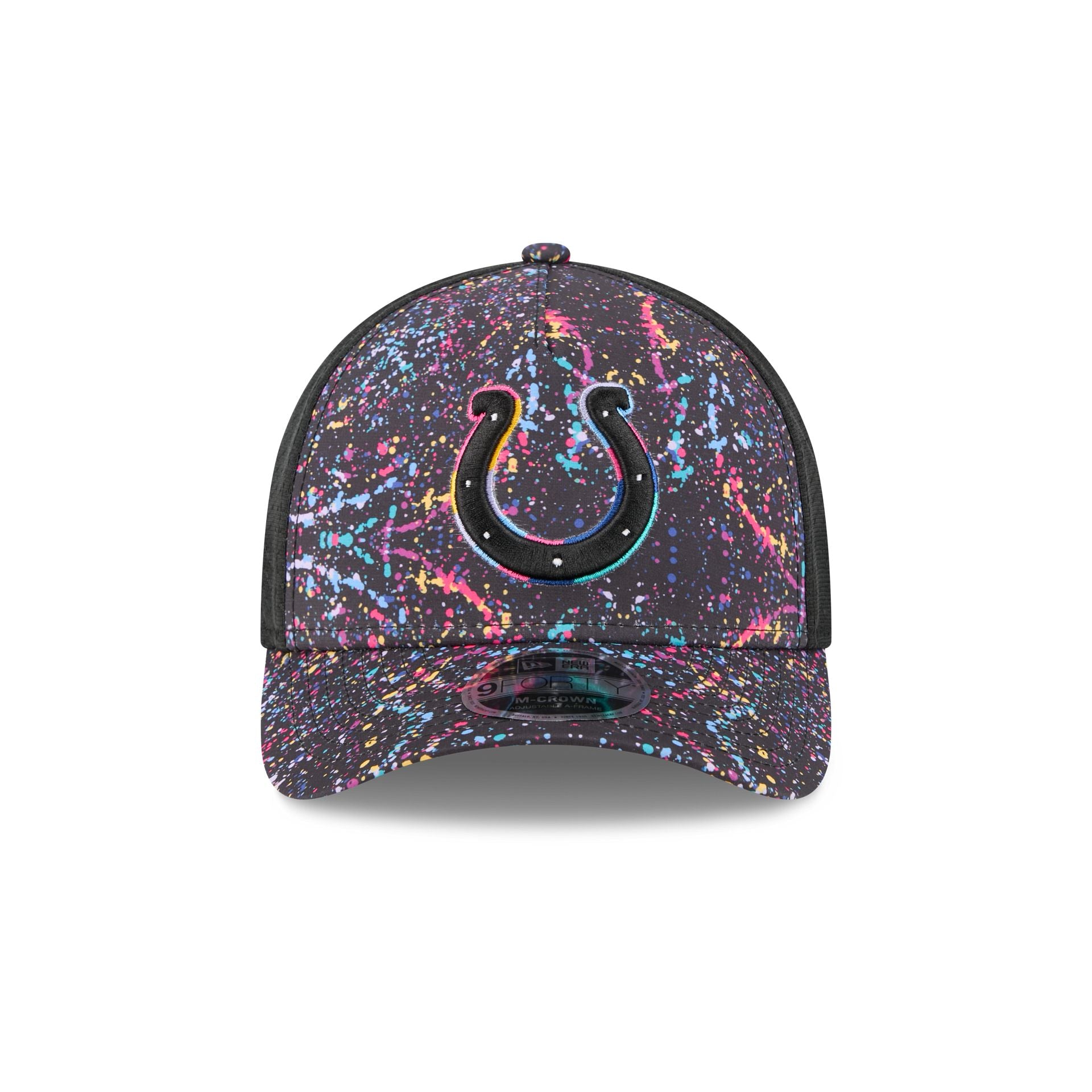 Alternative view of Indianapolis Colts 2025 Crucial Catch 9Forty M-Crown A-Frame Trucker Hat