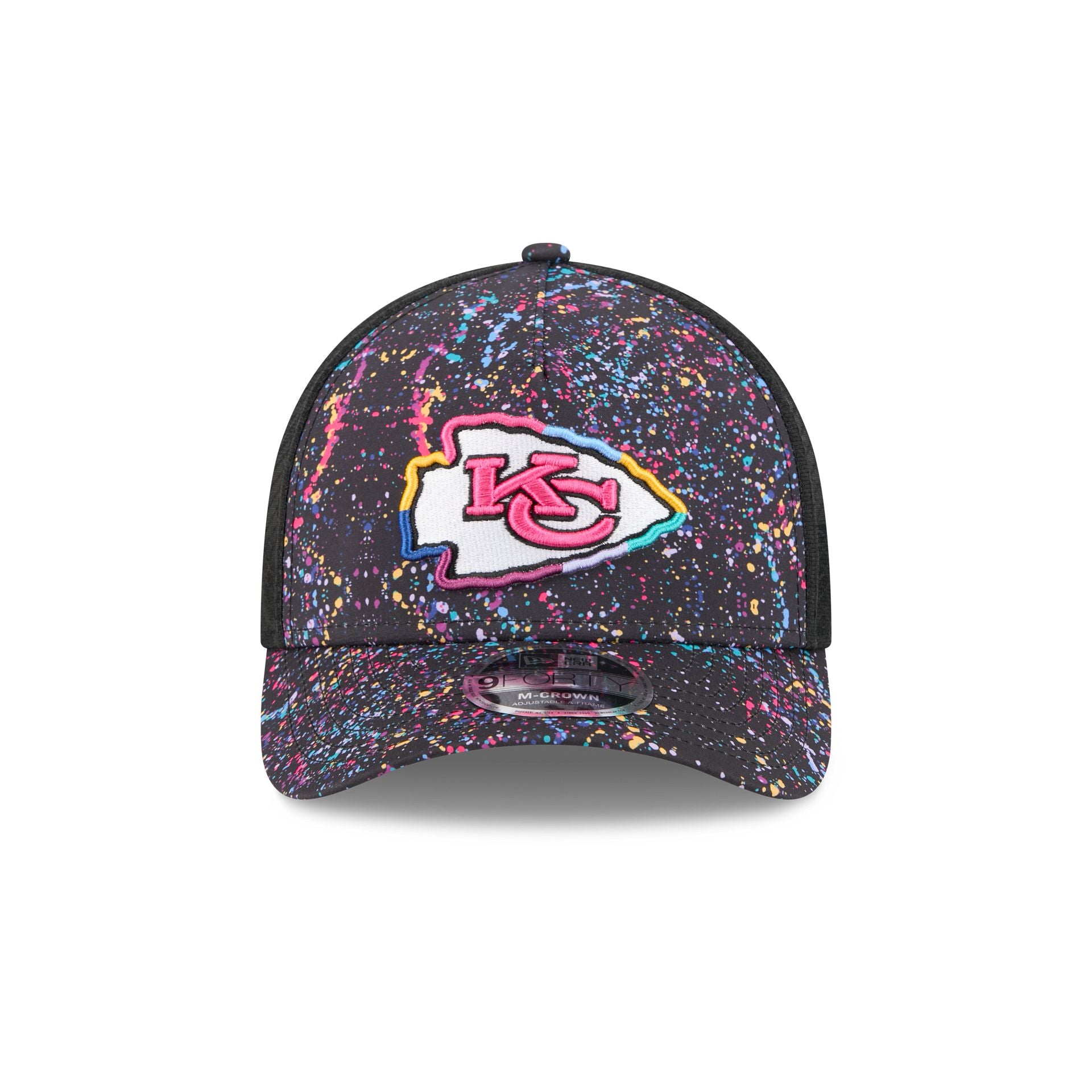 Alternative view of Kansas City Chiefs 2025 Crucial Catch 9Forty M-Crown A-Frame Trucker Hat