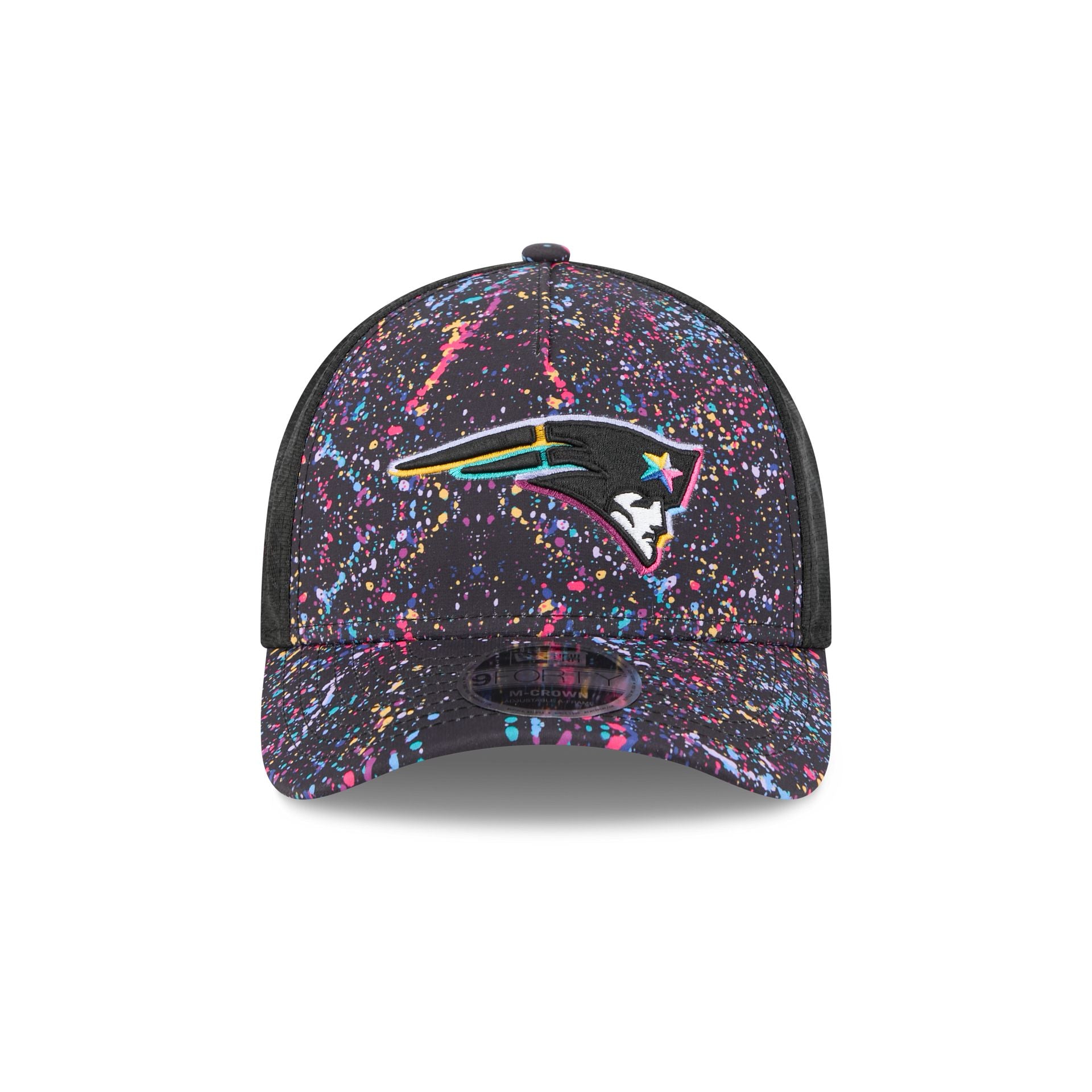 Alternative view of New England Patriots 2025 Crucial Catch 9Forty M-Crown A-Frame Trucker Hat
