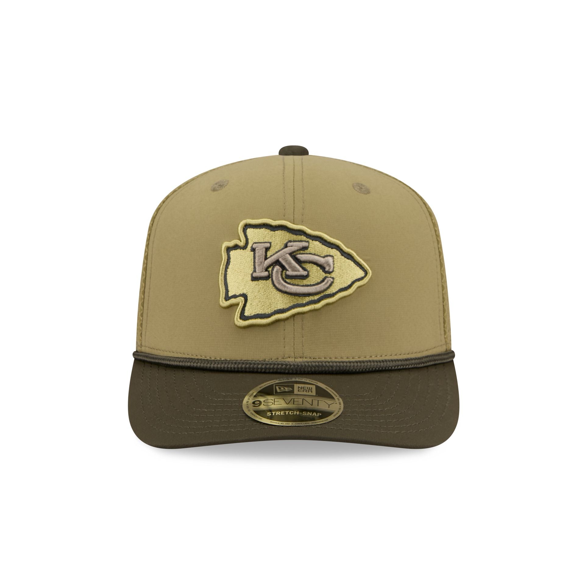 Alternative view of Kansas City Chiefs 2025 Salute To Service 9Seventy Trucker Hat