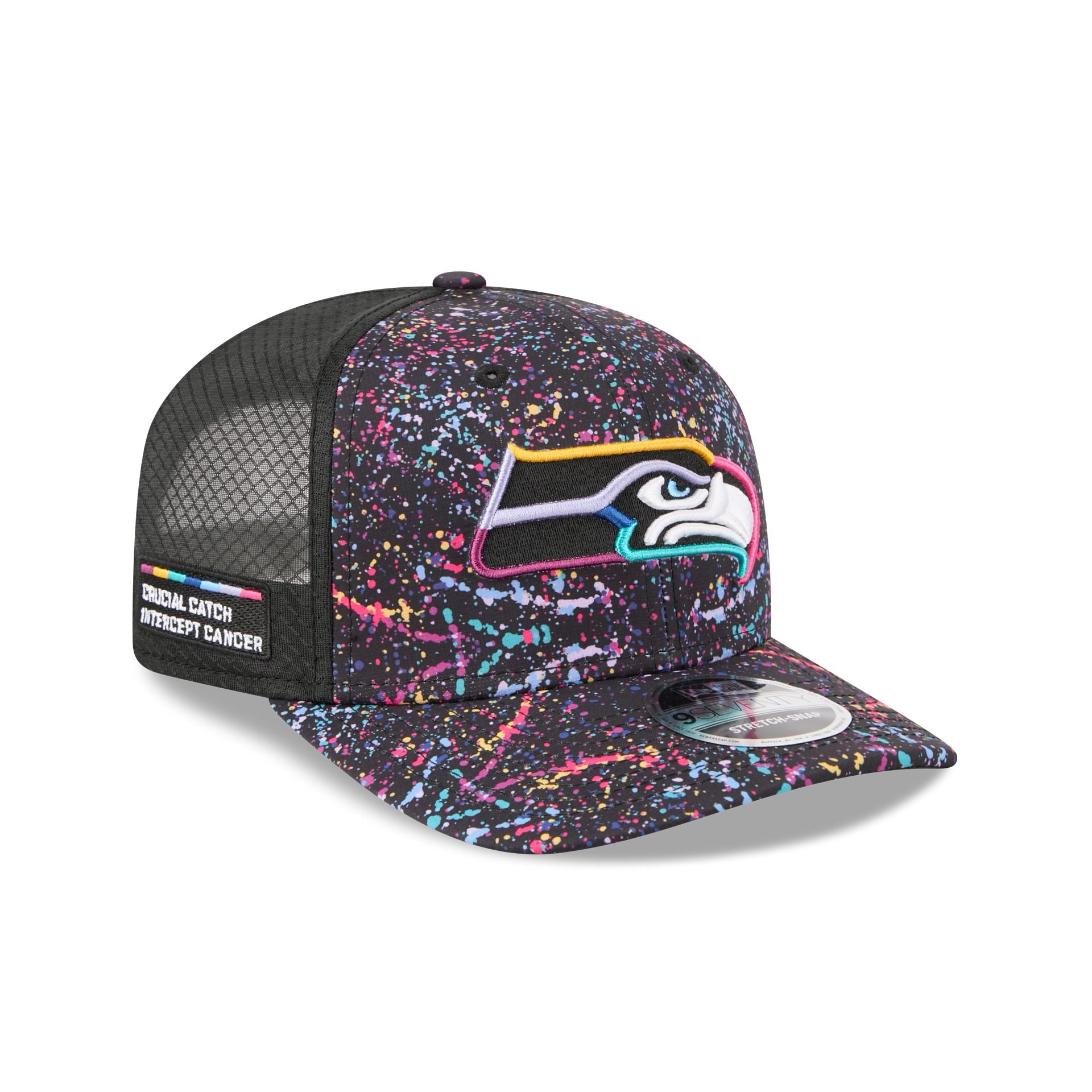 Seattle Seahawks 2025 Crucial Catch 9Seventy Trucker Hat