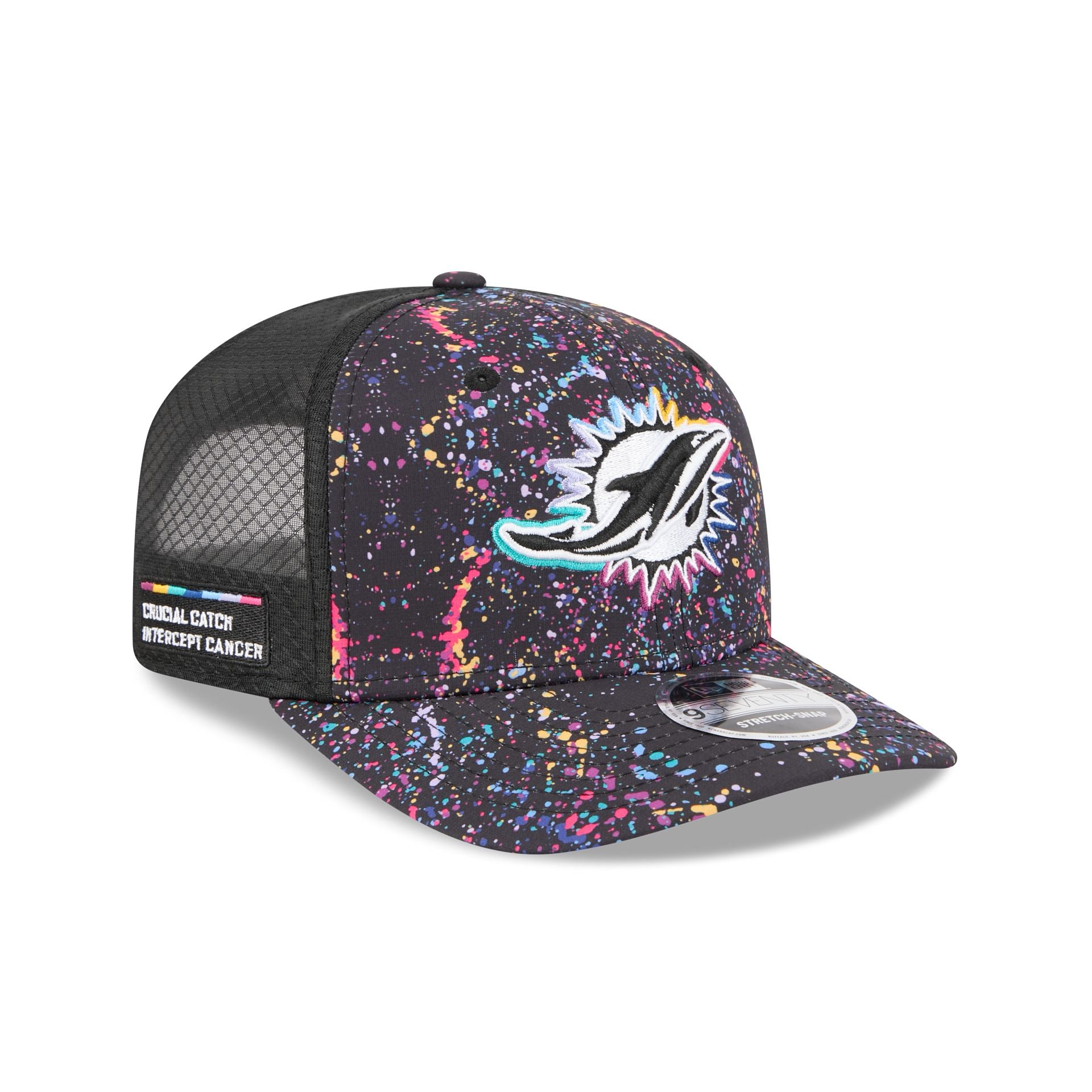 Miami Dolphins 2025 Crucial Catch 9Seventy Trucker Hat