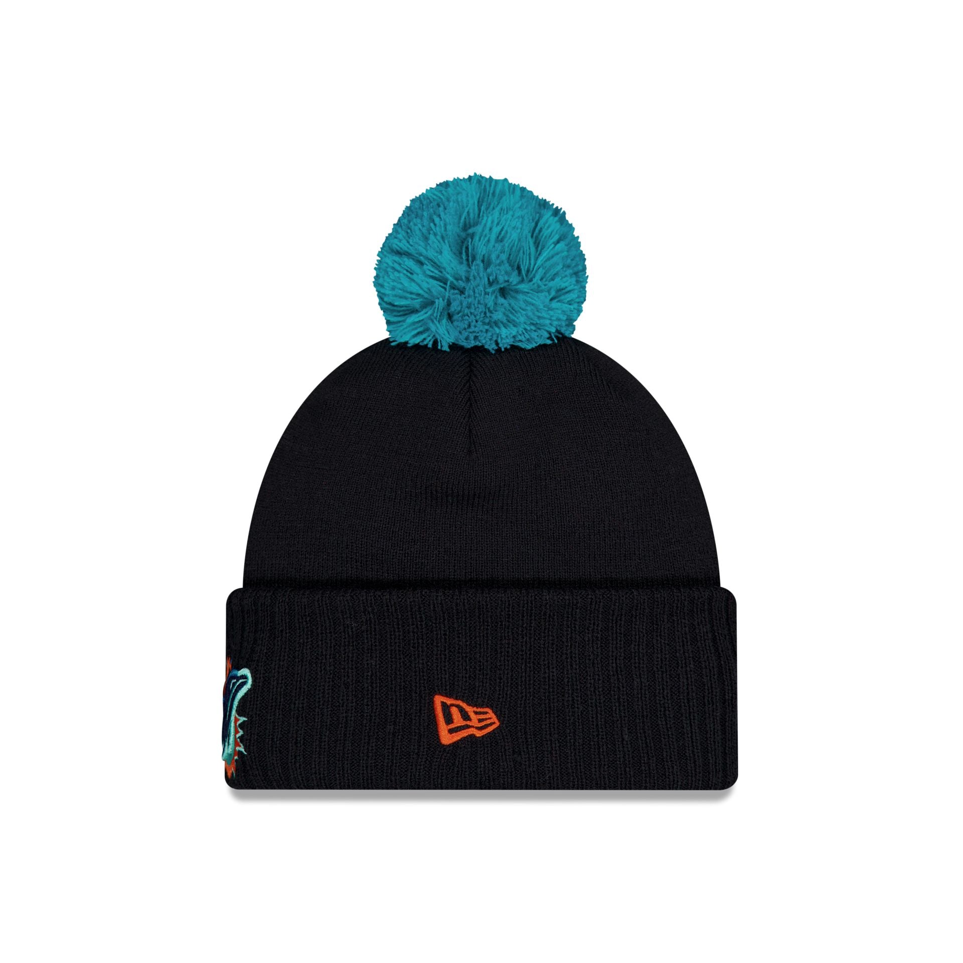Alternative view of Miami Dolphins 2025 Nfl Rivalries Pom Knit Hat