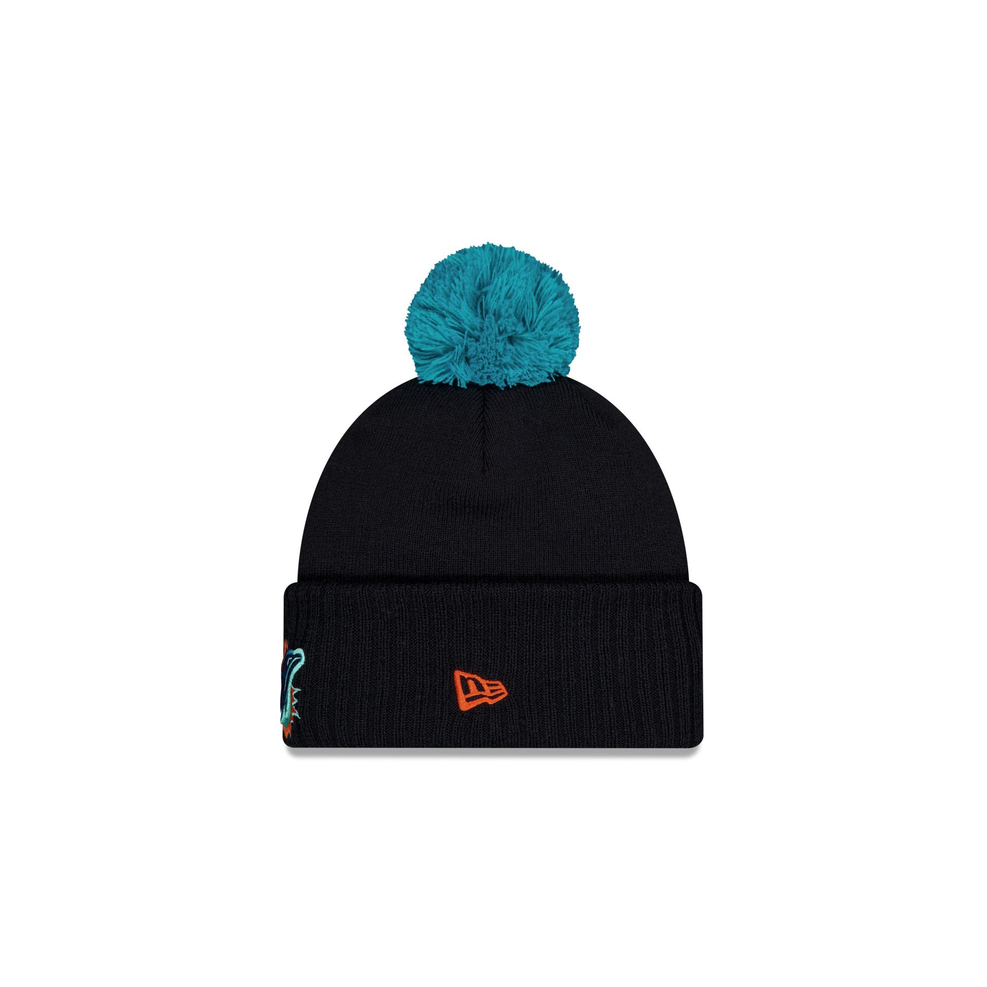 Alternative view of Miami Dolphins 2025 Nfl Rivalries Kids Pom Knit Hat