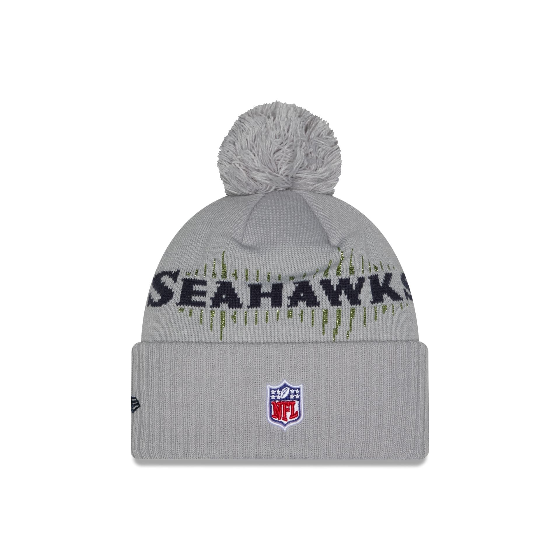 Alternative view of Seattle Seahawks 2025 Nfl Rivalries Pom Knit Hat