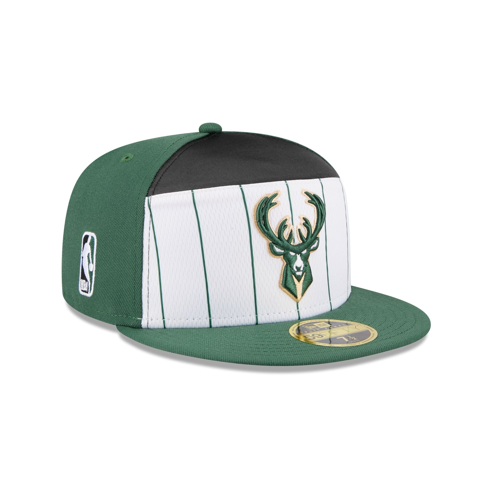 Milwaukee Bucks 2025 Tip-Off Split Panel 59Fifty Fitted Hat - Image 3