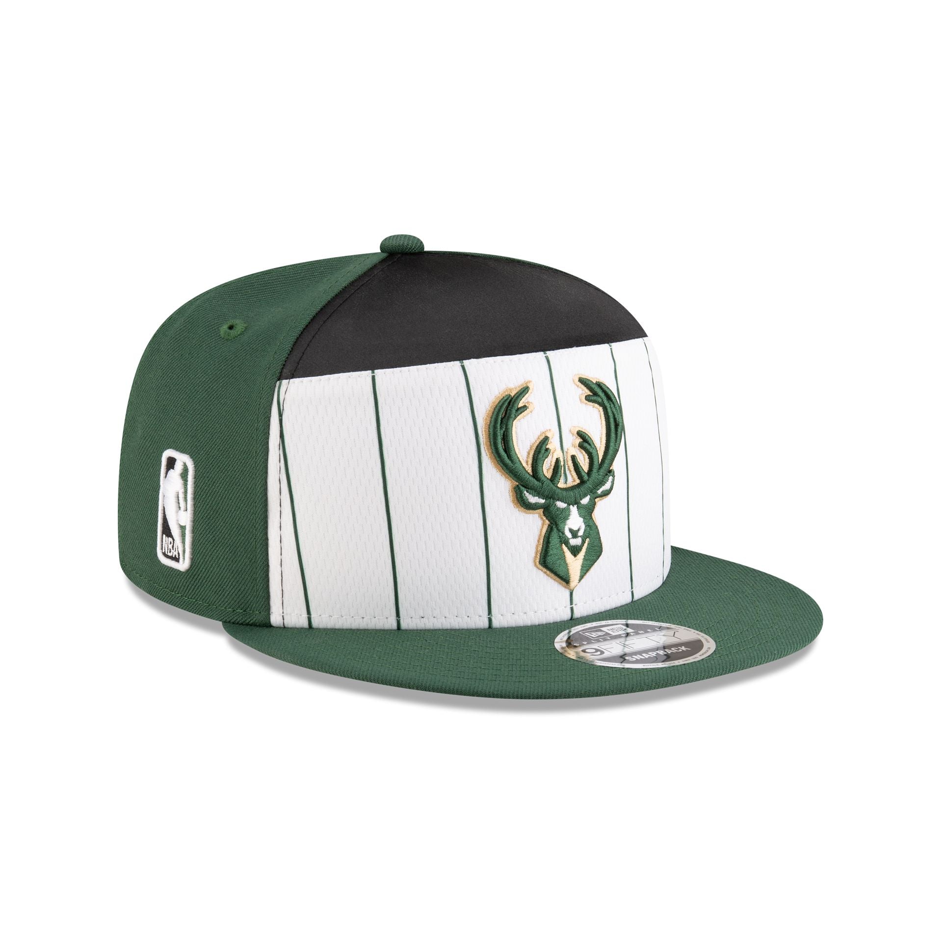 Milwaukee Bucks 2025 Tip-Off Split Panel 9Fifty Snapback Hat - Image 3