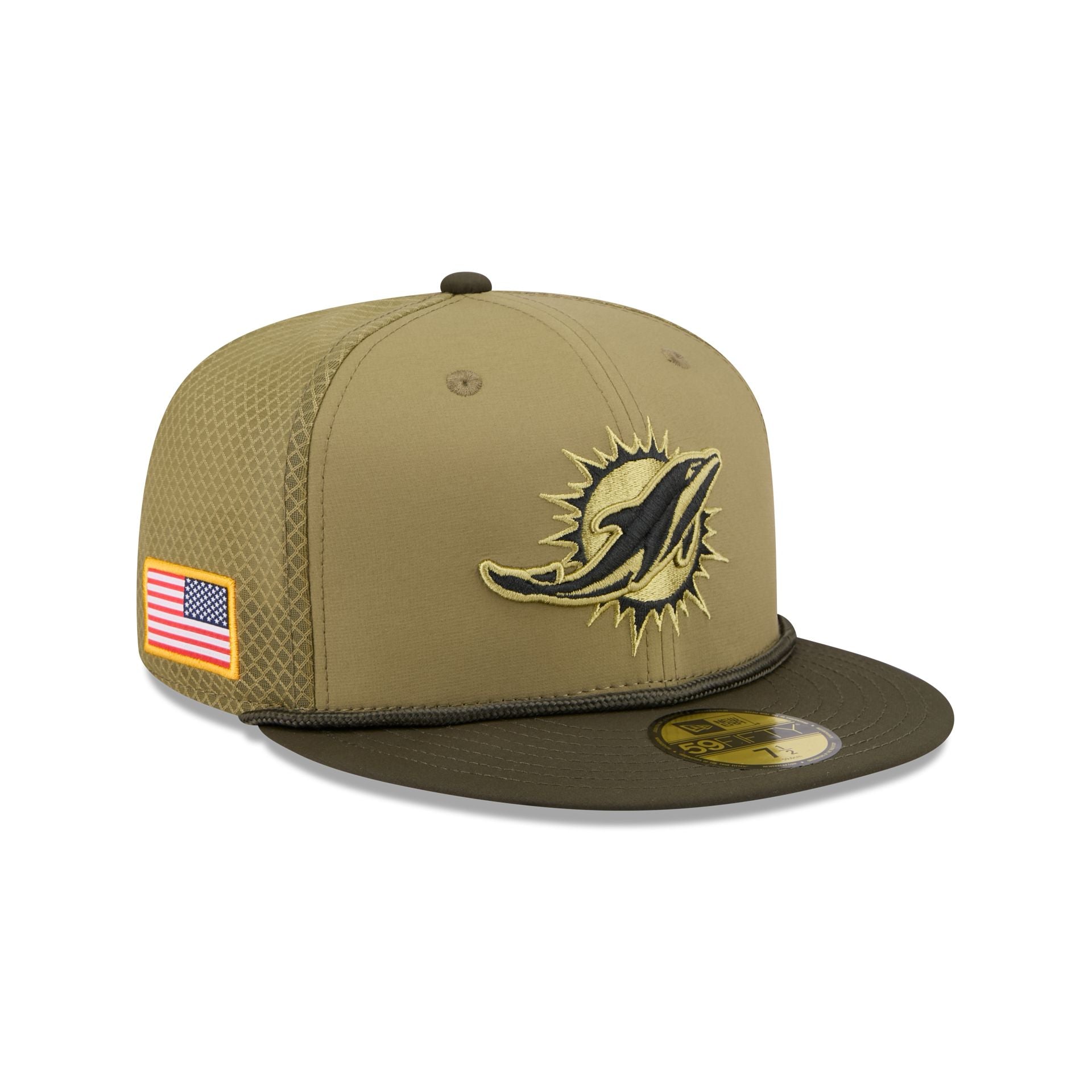Miami Dolphins 2025 Salute To Service 59Fifty Fitted Hat