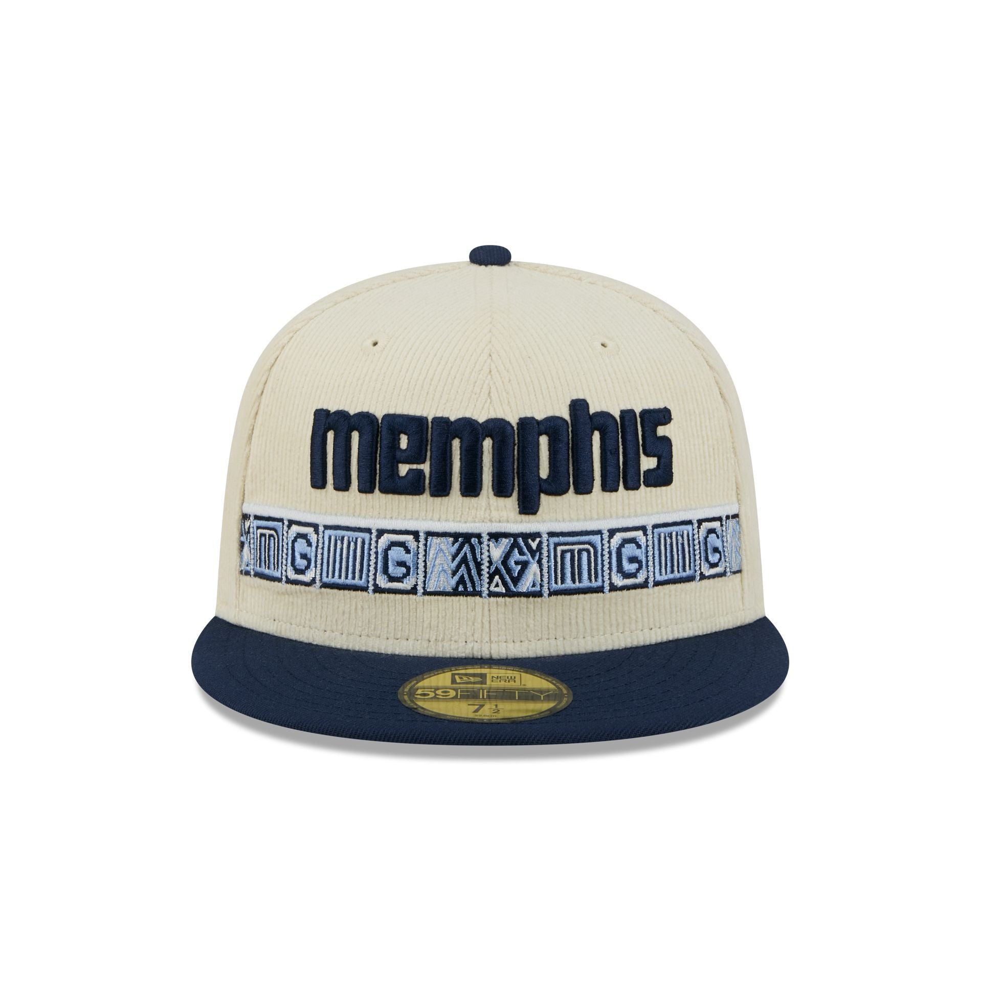 Alternative view of Memphis Grizzlies 2025 City Edition Chrome White Corduroy 59Fifty Fitted Hat