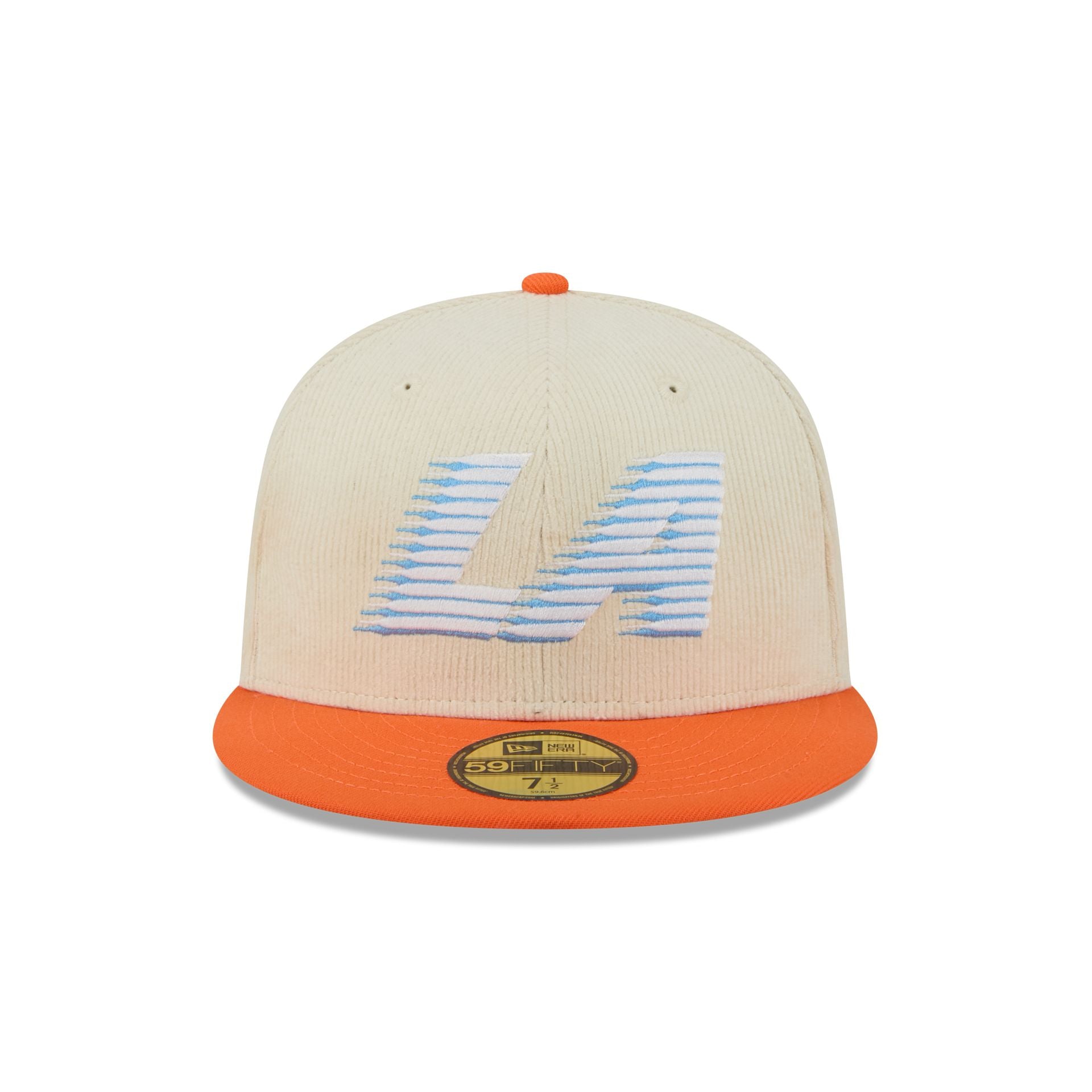 Alternative view of Los Angeles Clippers 2025 City Edition Chrome White Corduroy 59Fifty Fitted Hat