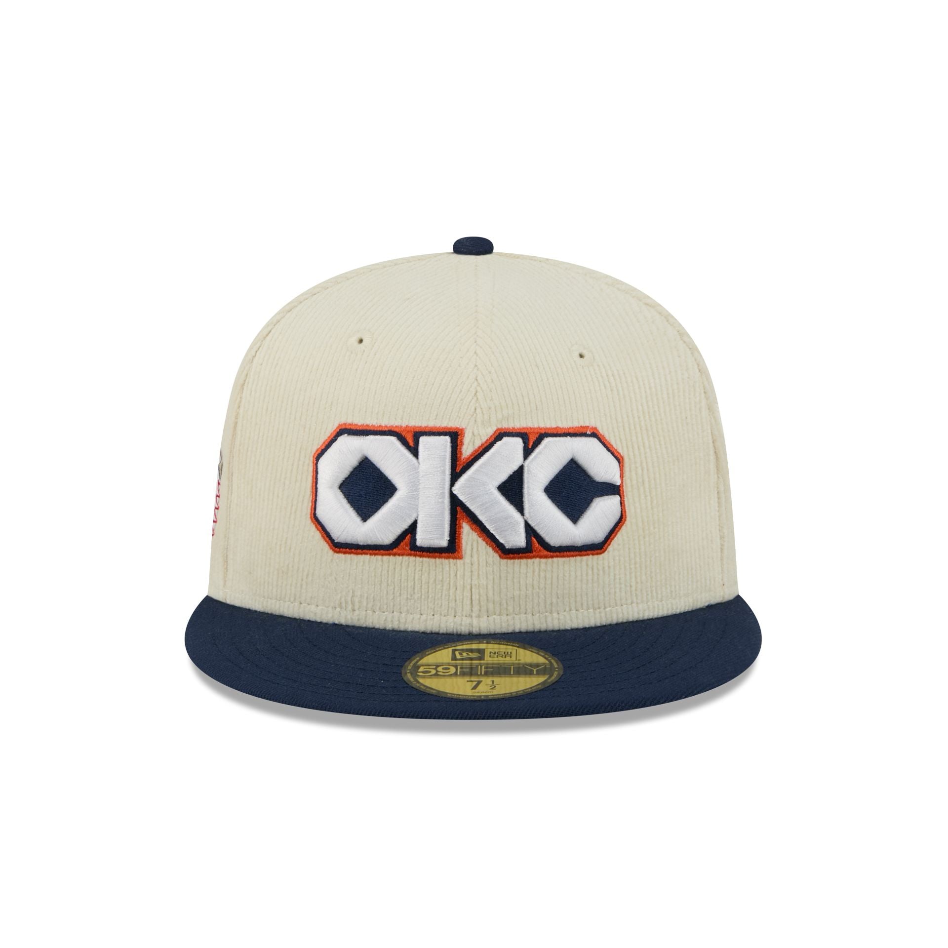 Alternative view of Oklahoma City Thunder 2025 City Edition Chrome White Corduroy 59Fifty Fitted Hat