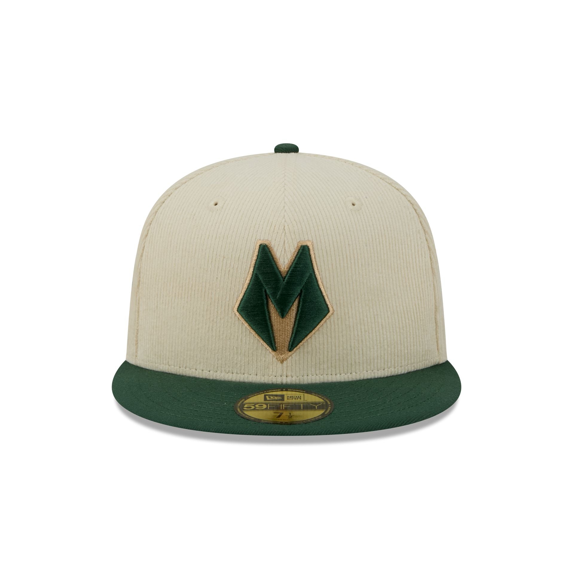 Alternative view of Milwaukee Bucks 2025 City Edition Chrome White Corduroy 59Fifty Fitted Hat