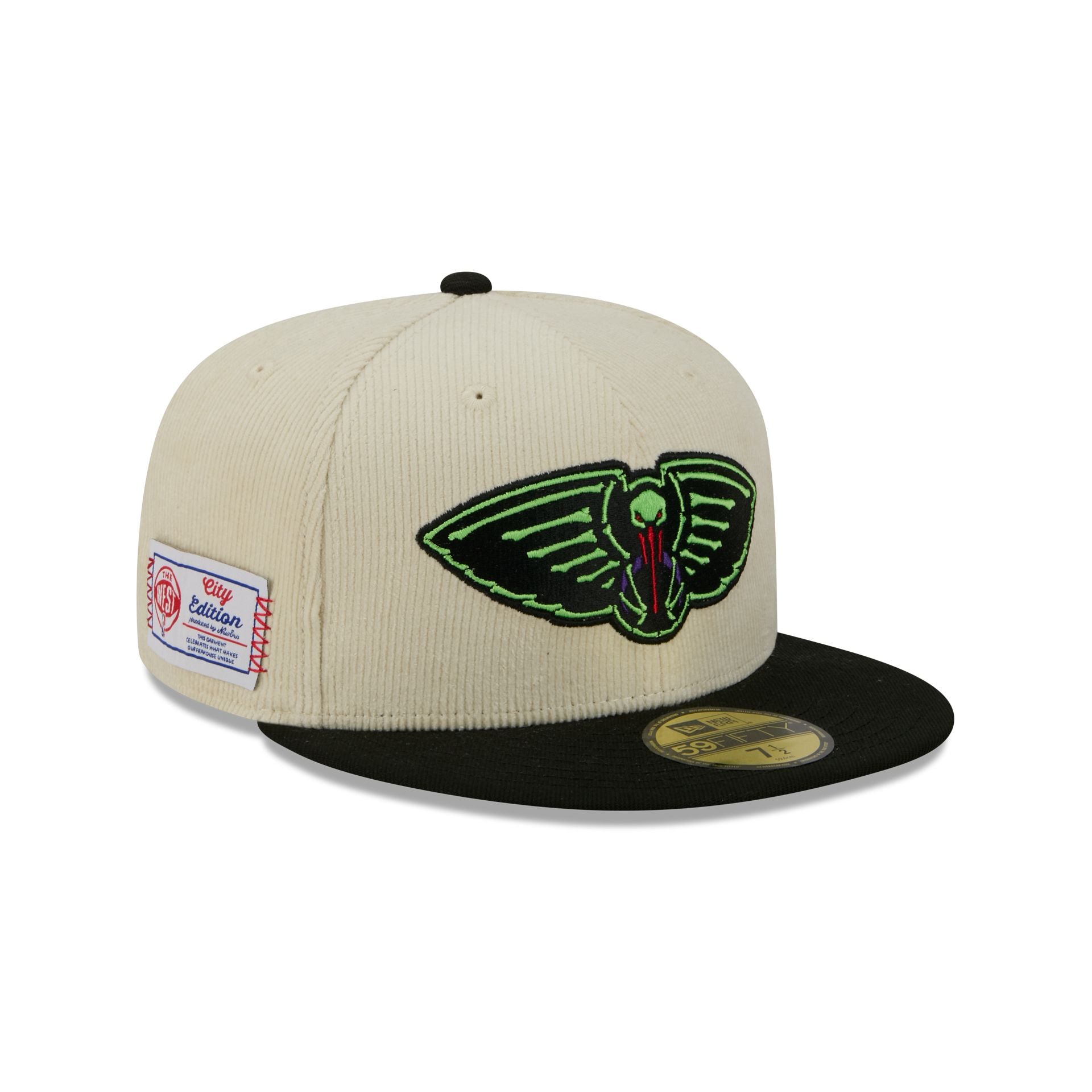 New Orleans Pelicans 2025 City Edition Chrome White Corduroy 59Fifty Fitted Hat