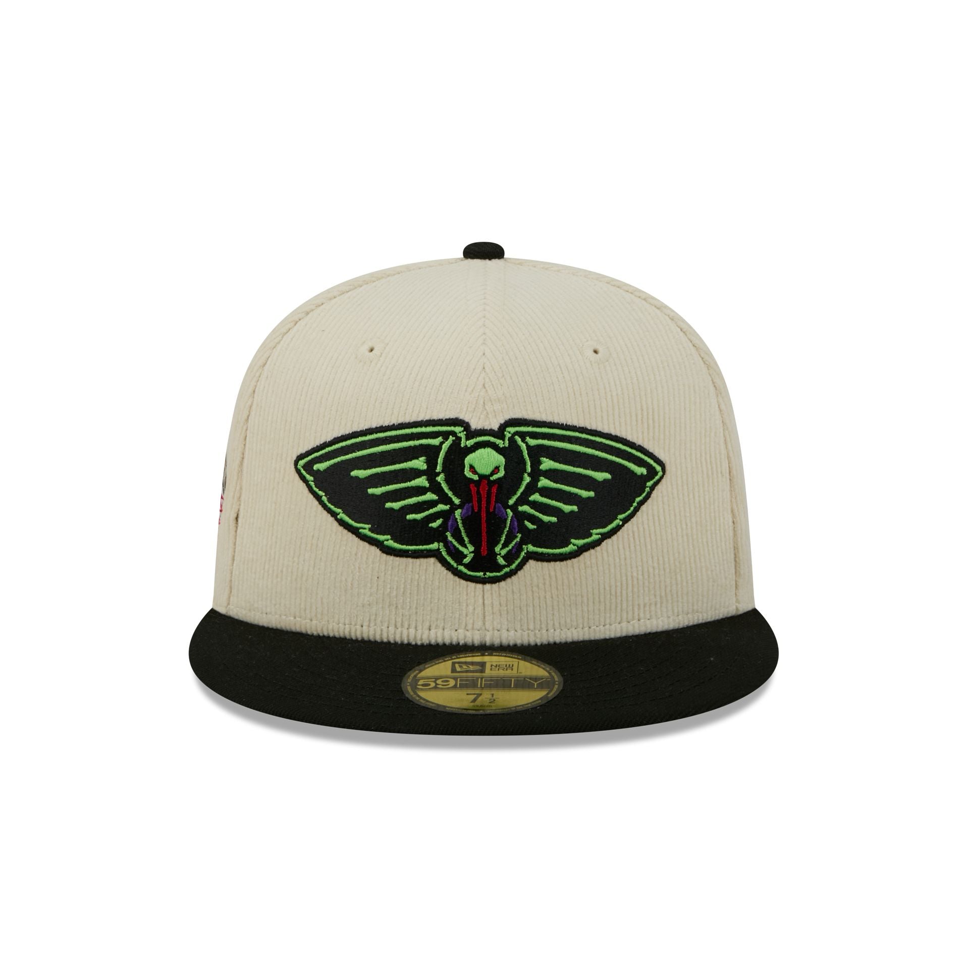 Alternative view of New Orleans Pelicans 2025 City Edition Chrome White Corduroy 59Fifty Fitted Hat
