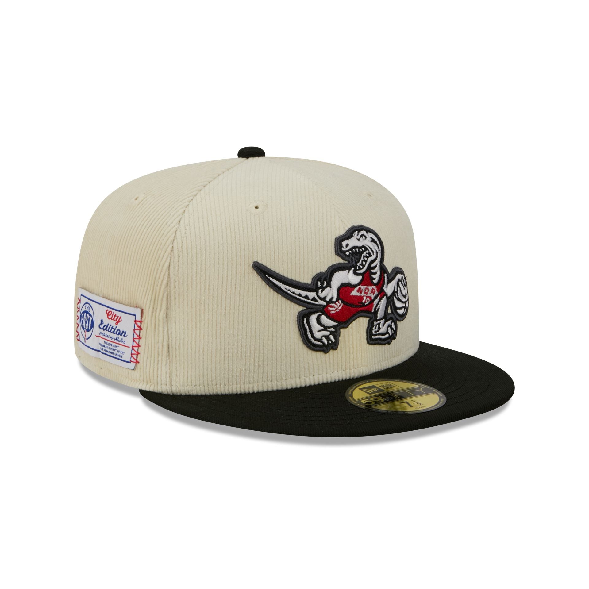 Toronto Raptors 2025 City Edition Chrome White Corduroy 59Fifty Fitted Hat