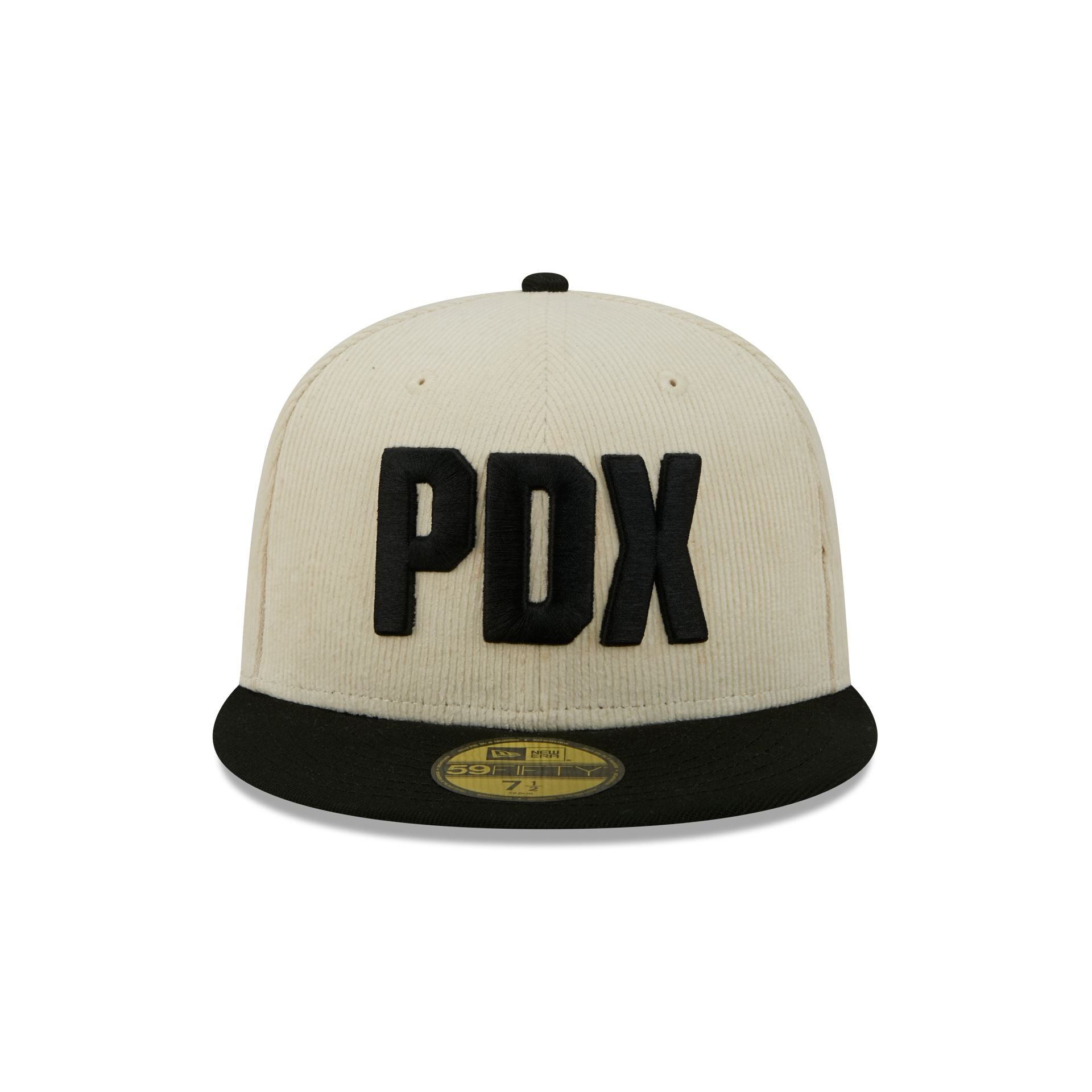 Alternative view of Portland Trail Blazers 2025 City Edition Chrome White Corduroy 59Fifty Fitted Hat