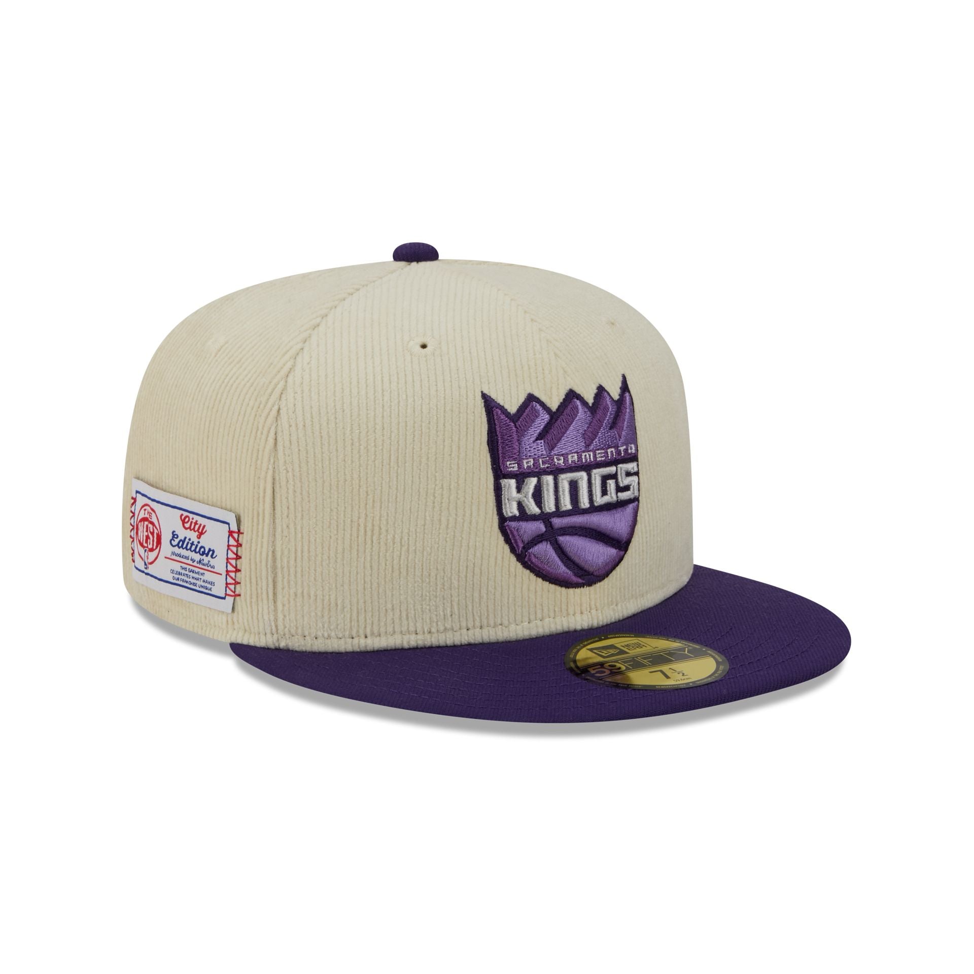 Sacramento Kings 2025 City Edition Chrome White Corduroy 59Fifty Fitted Hat
