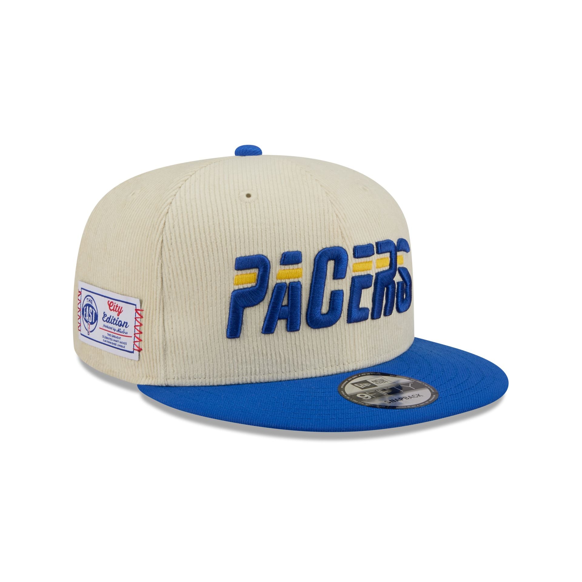 Indiana Pacers 2025 City Edition Chrome White Corduroy 9Fifty Snapback Hat