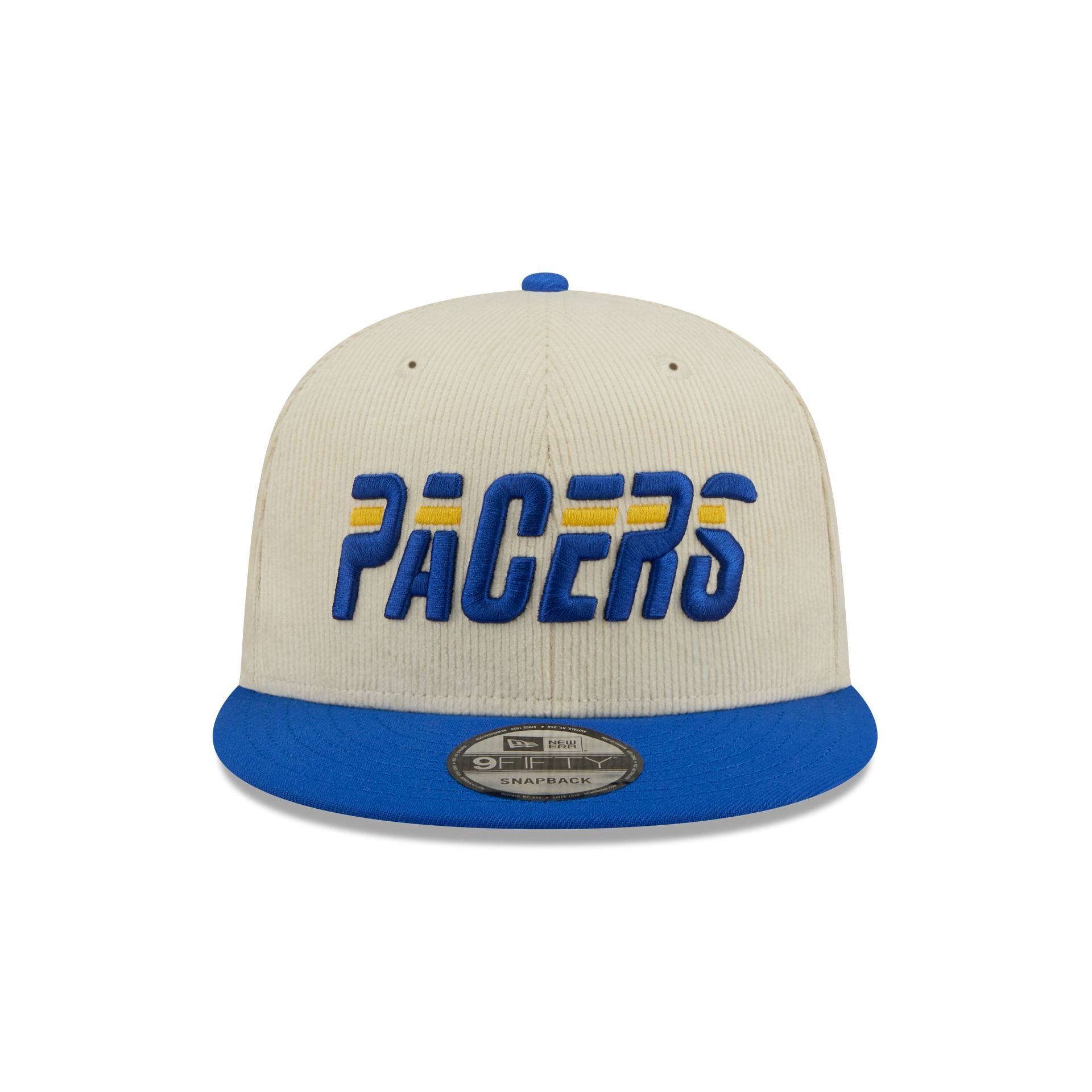 Alternative view of Indiana Pacers 2025 City Edition Chrome White Corduroy 9Fifty Snapback Hat
