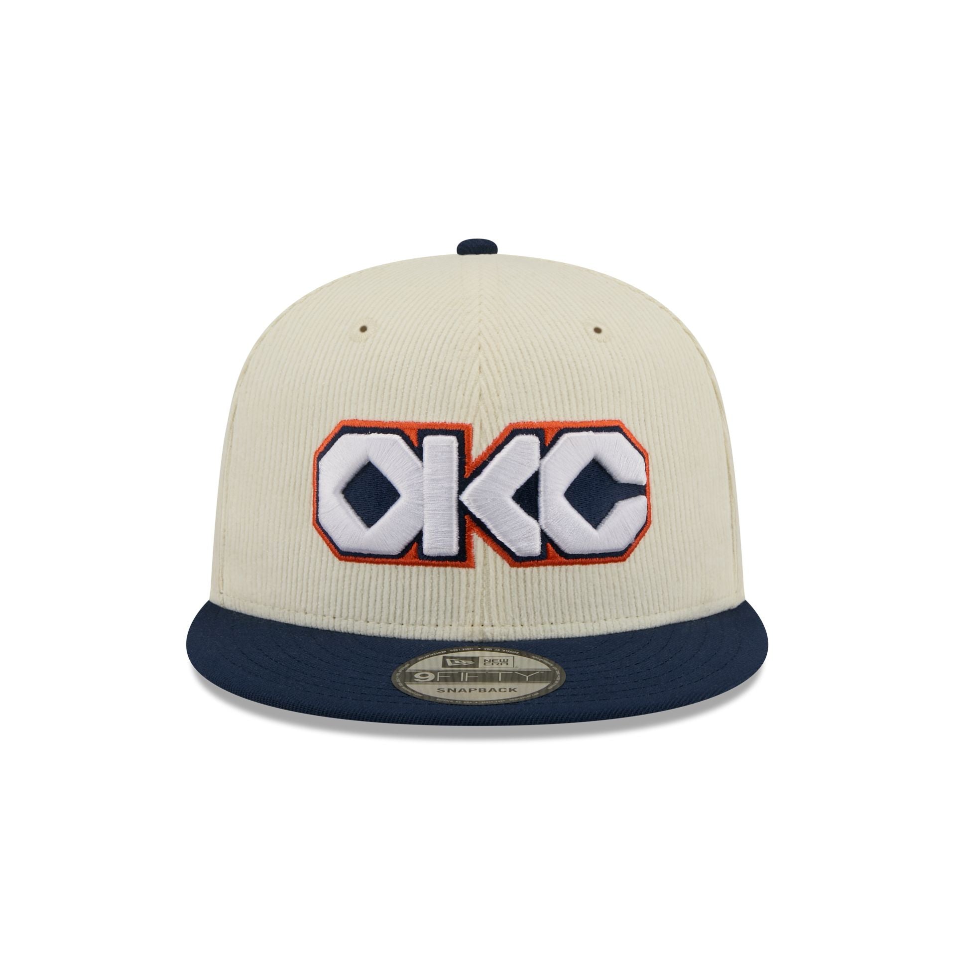 Alternative view of Oklahoma City Thunder 2025 City Edition Chrome White Corduroy 9Fifty Snapback Hat