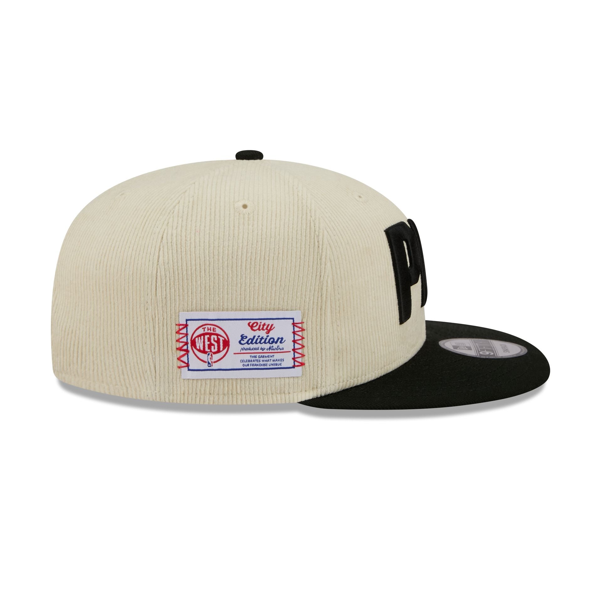 Alternative view of Portland Trail Blazers 2025 City Edition Chrome White Corduroy 9Fifty Snapback Hat