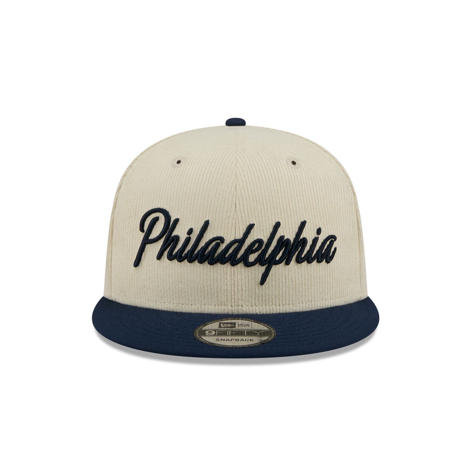 Alternative view of Philadelphia 76Ers 2025 City Edition Chrome White Corduroy 9Fifty Snapback Hat