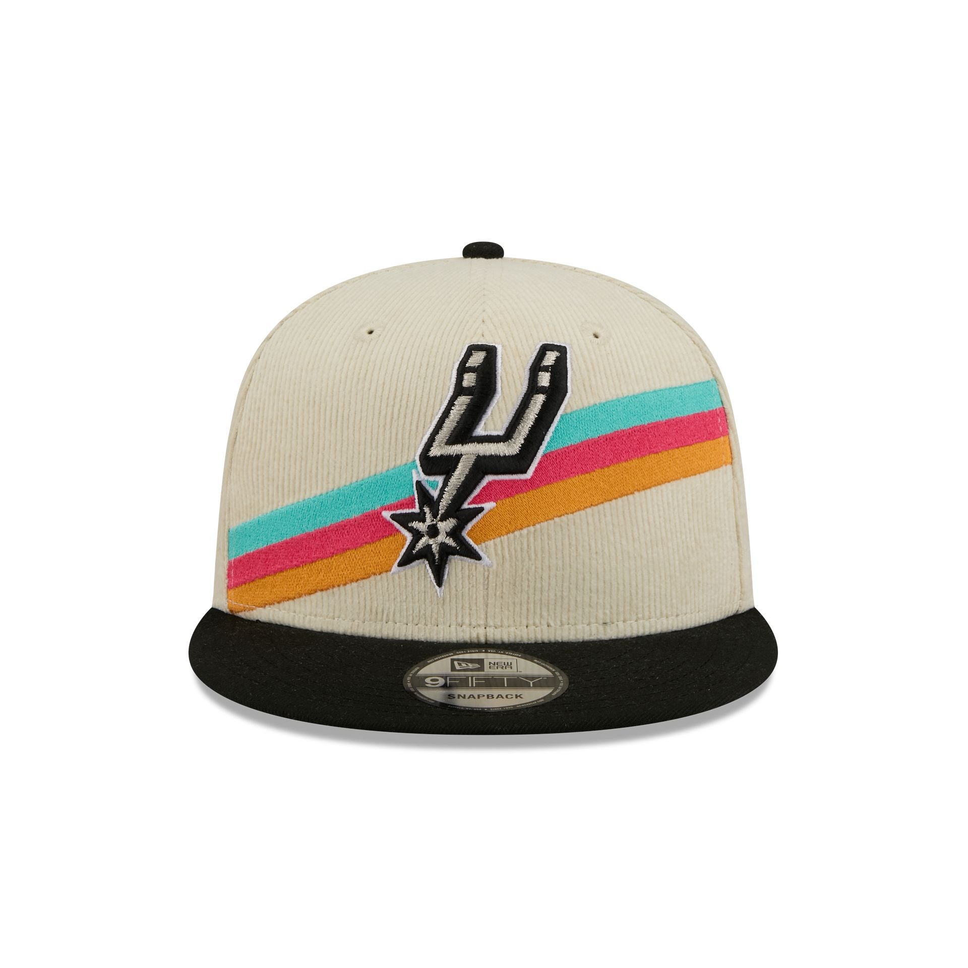 Alternative view of San Antonio Spurs 2025 City Edition Chrome White Corduroy 9Fifty Snapback Hat