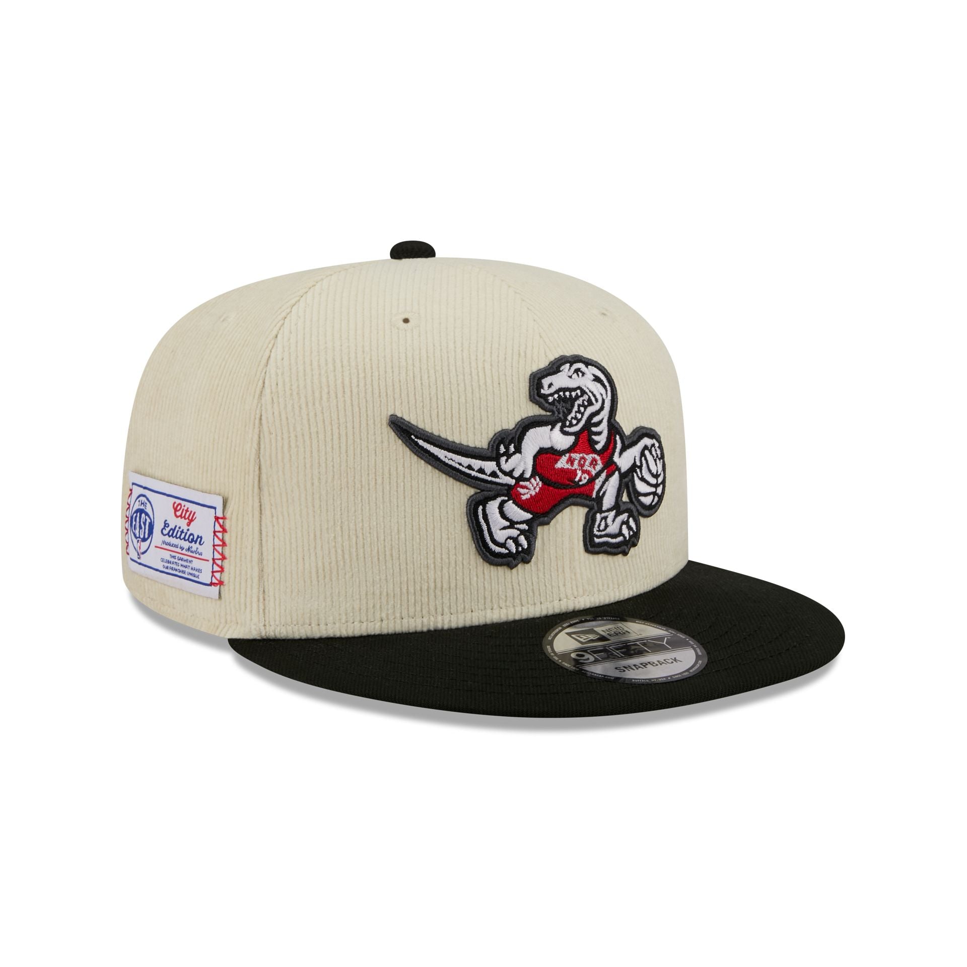 Toronto Raptors 2025 City Edition Chrome White Corduroy 9Fifty Snapback Hat