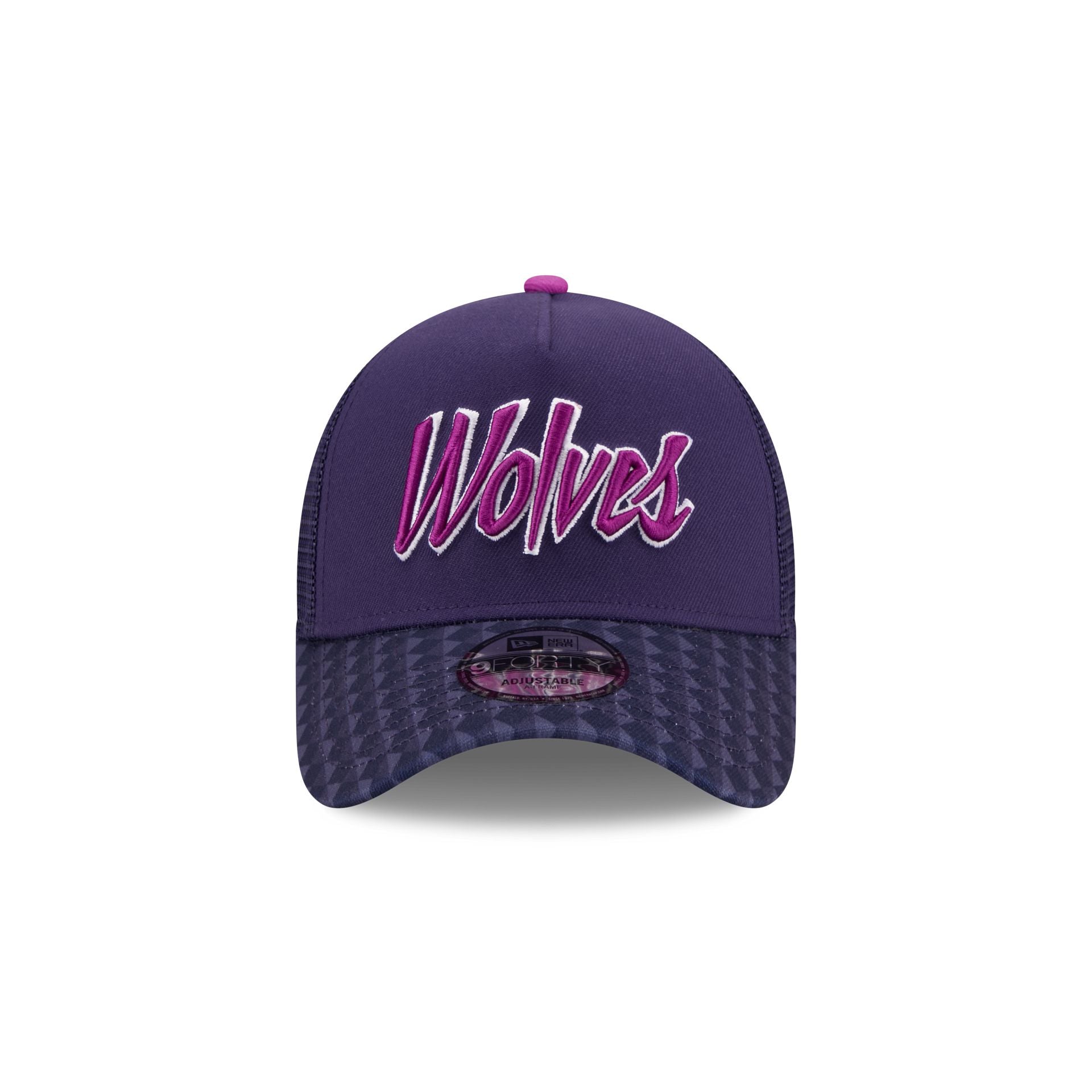 Alternative view of Minnesota Timberwolves 2025 City Edition 9Forty A-Frame Trucker Hat