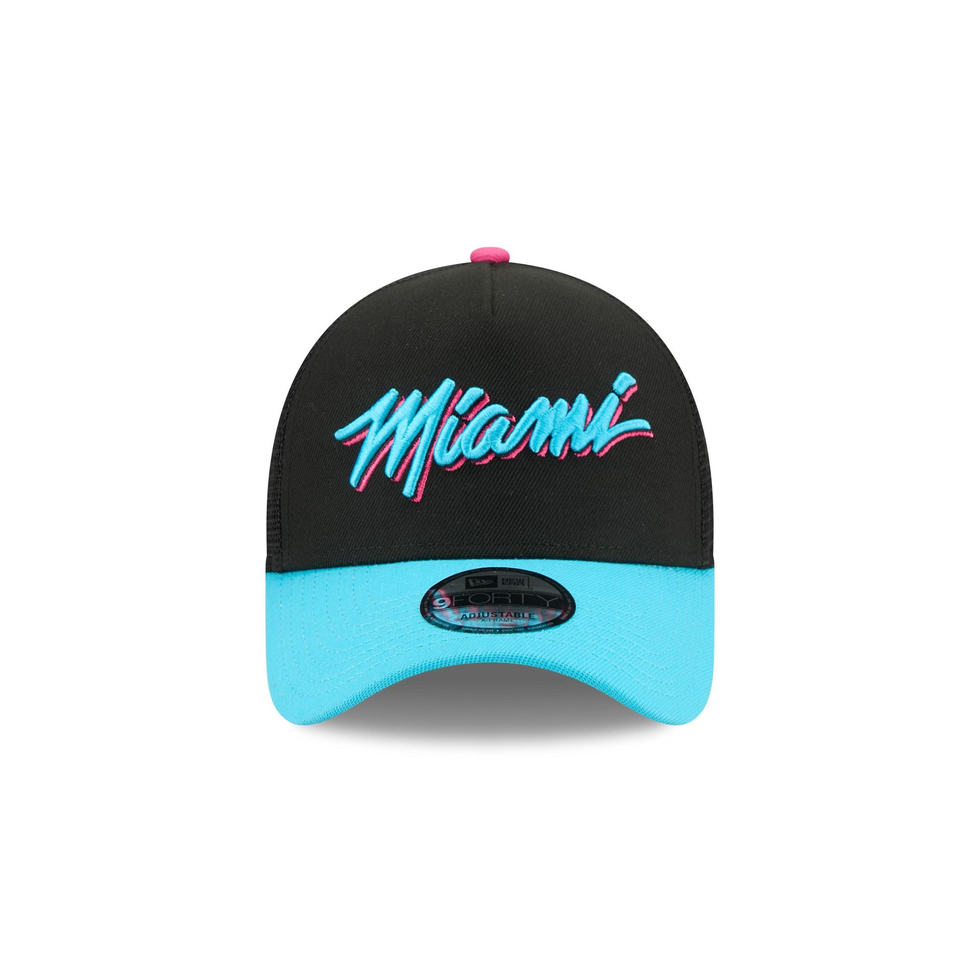 Alternative view of Miami Heat 2025 City Edition 9Forty A-Frame Trucker Hat