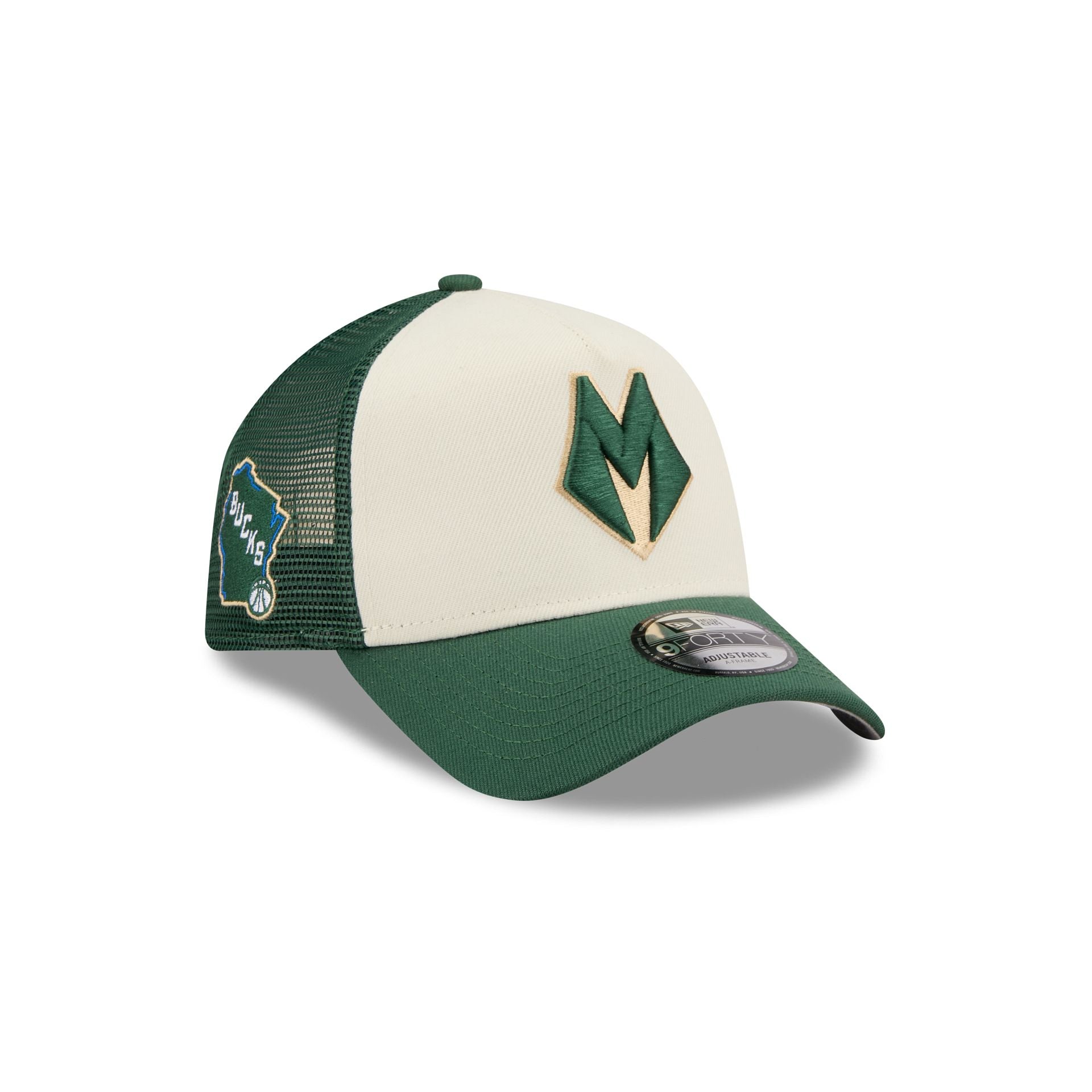 Milwaukee Bucks 2025 City Edition 9Forty A-Frame Trucker Hat