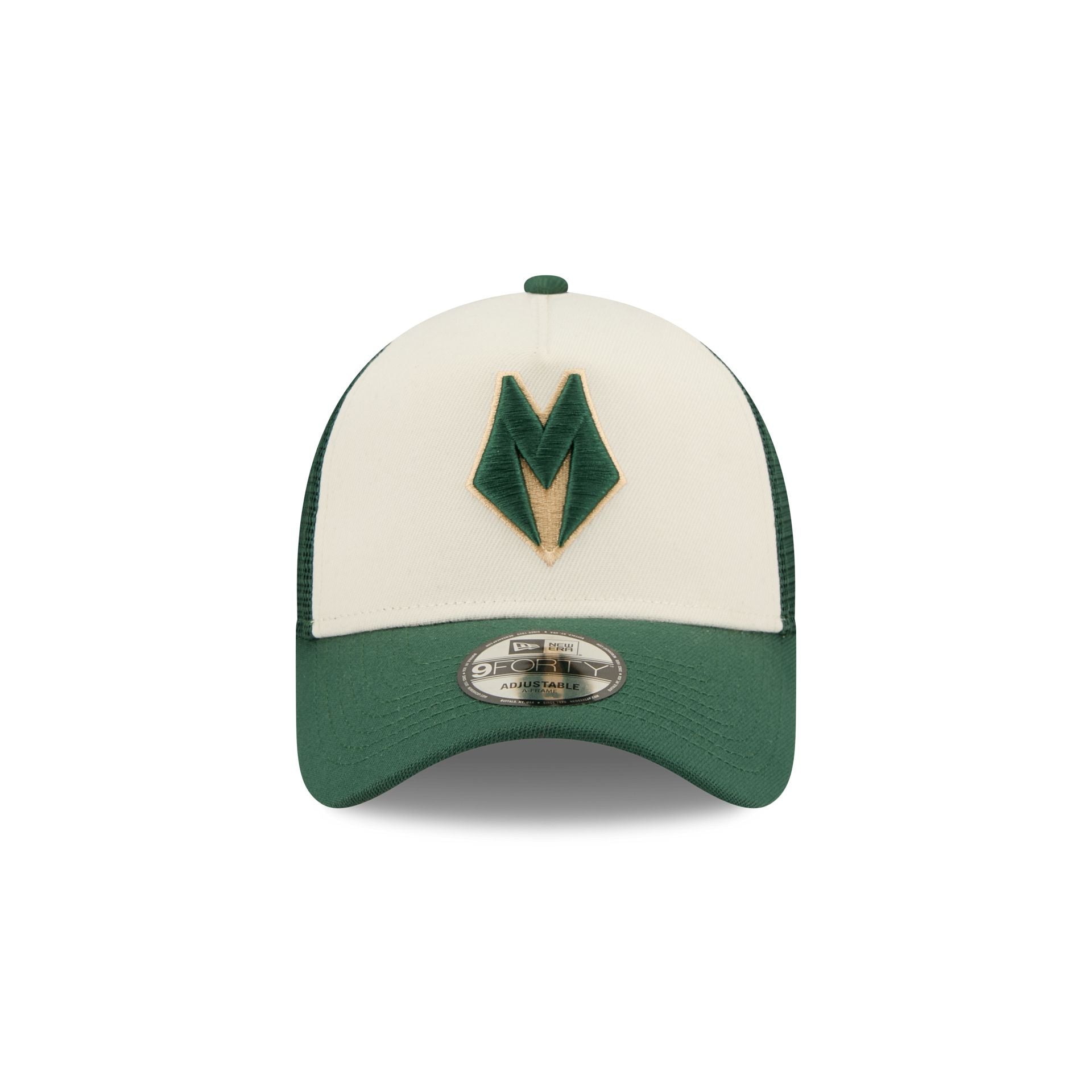 Alternative view of Milwaukee Bucks 2025 City Edition 9Forty A-Frame Trucker Hat