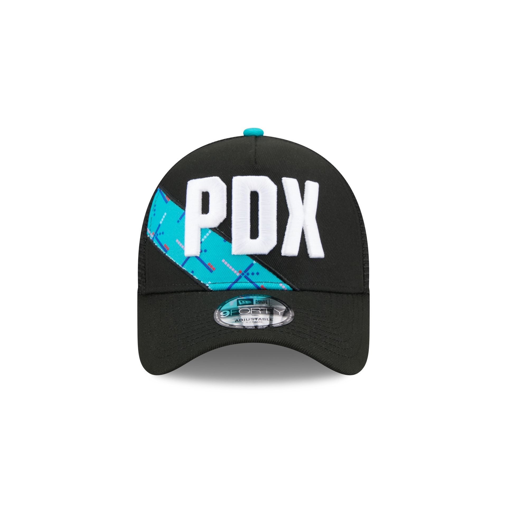 Alternative view of Portland Trail Blazers 2025 City Edition 9Forty A-Frame Trucker Hat