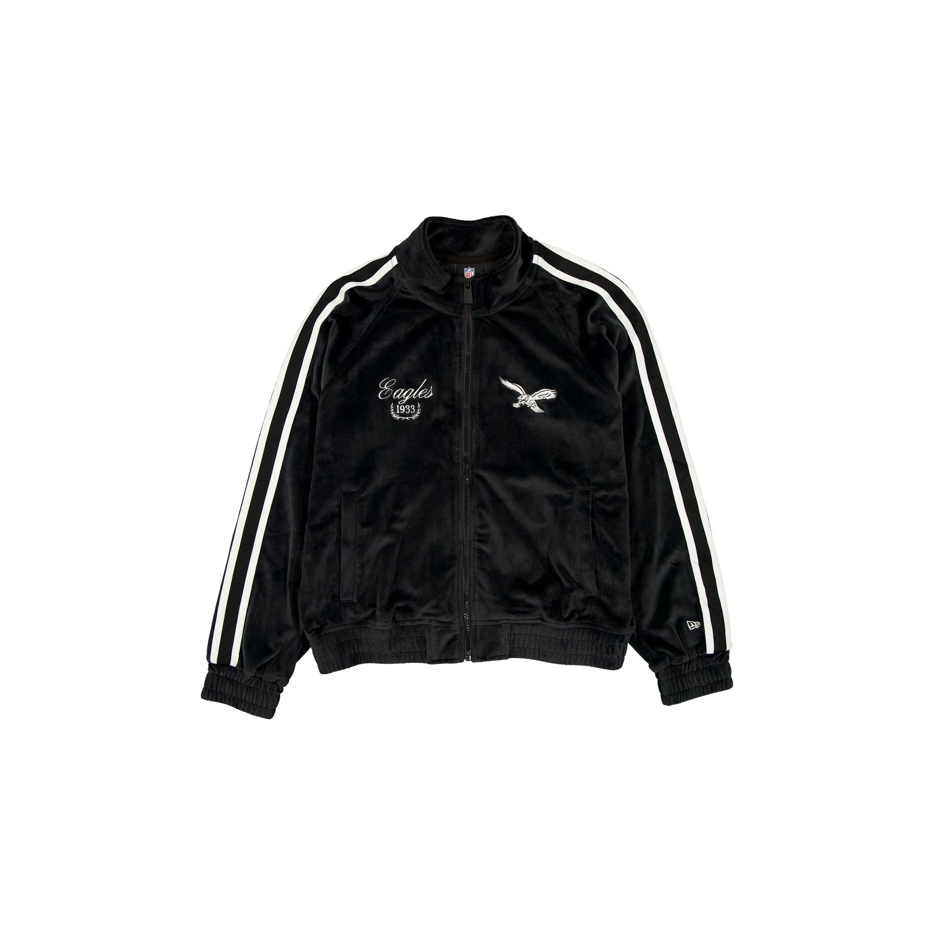 Philadelphia Eagles Throwback Prep Black Women's Track Jacket