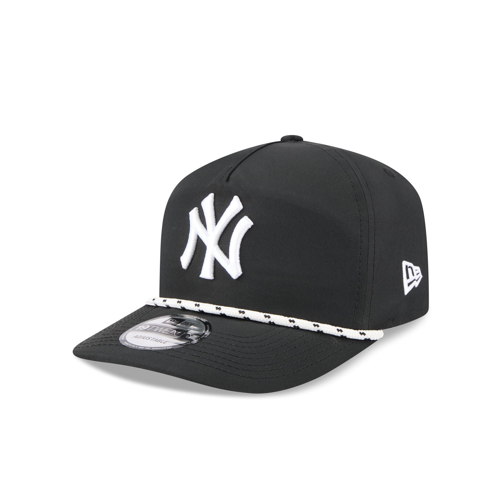 New York Yankees Black And White Rope 19Twenty Snapback Hat