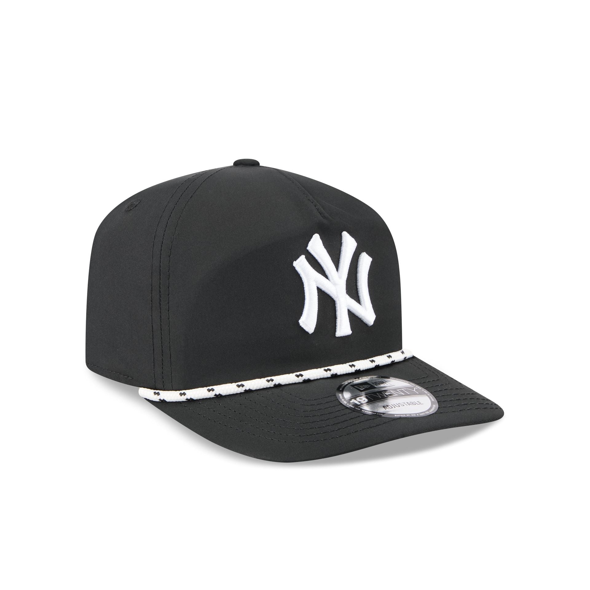 New York Yankees Black And White Rope 19Twenty Snapback Hat - Image 3