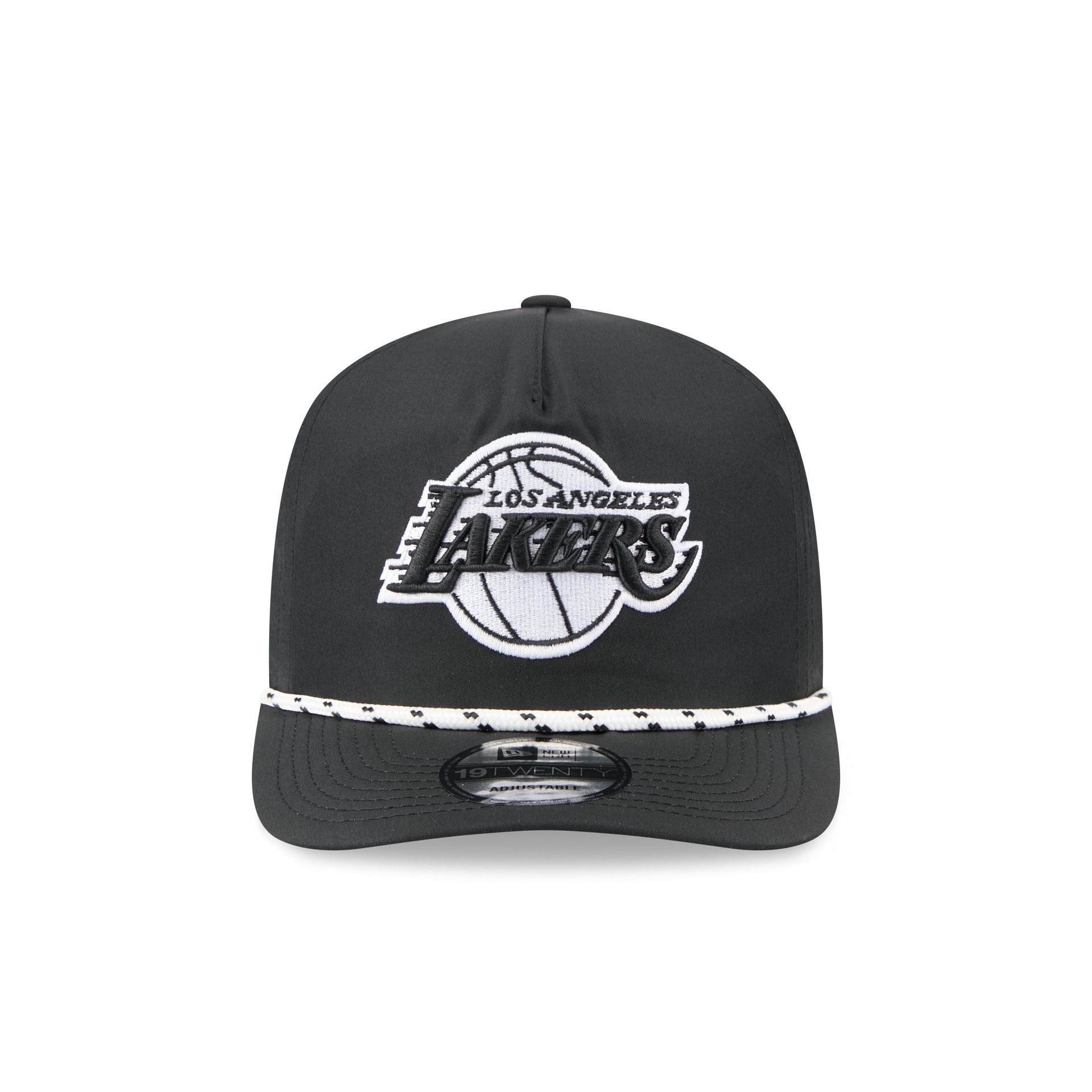 Los Angeles Lakers Black And White Rope 19Twenty Snapback Hat - Image 2