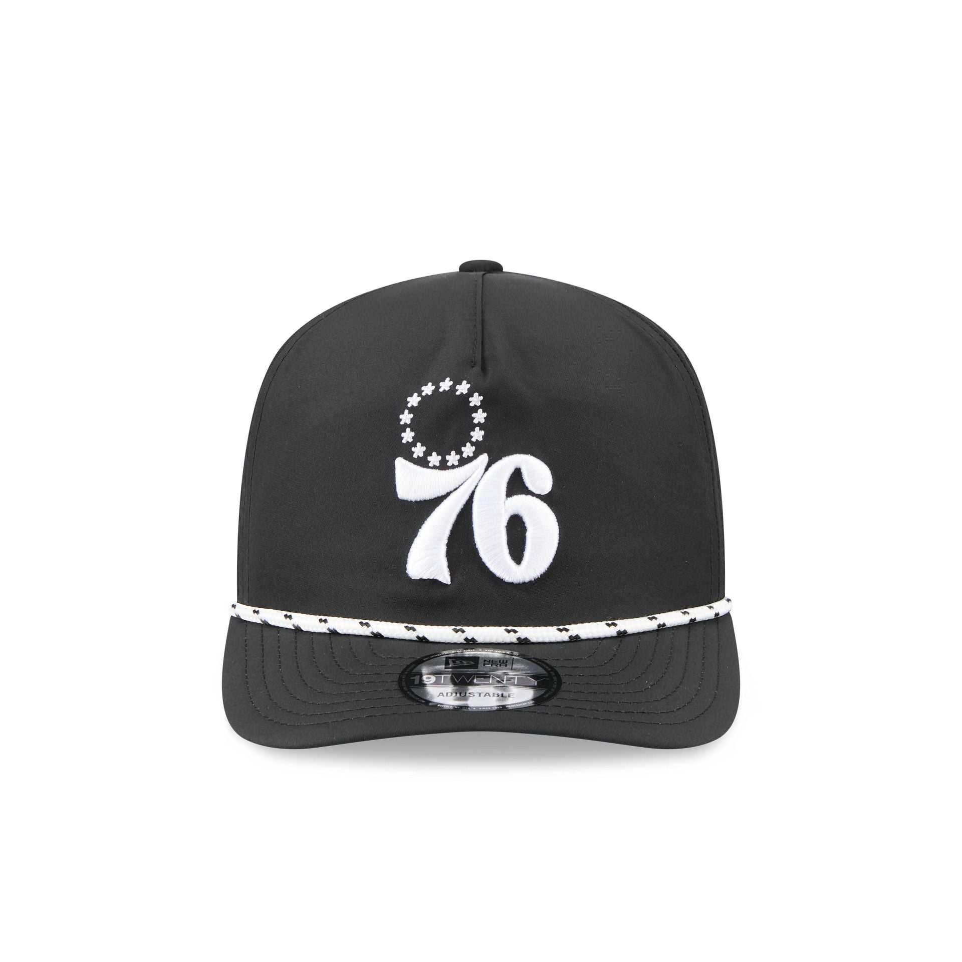 Alternative view of Philadelphia 76Ers Black And White Rope 19Twenty Snapback Hat