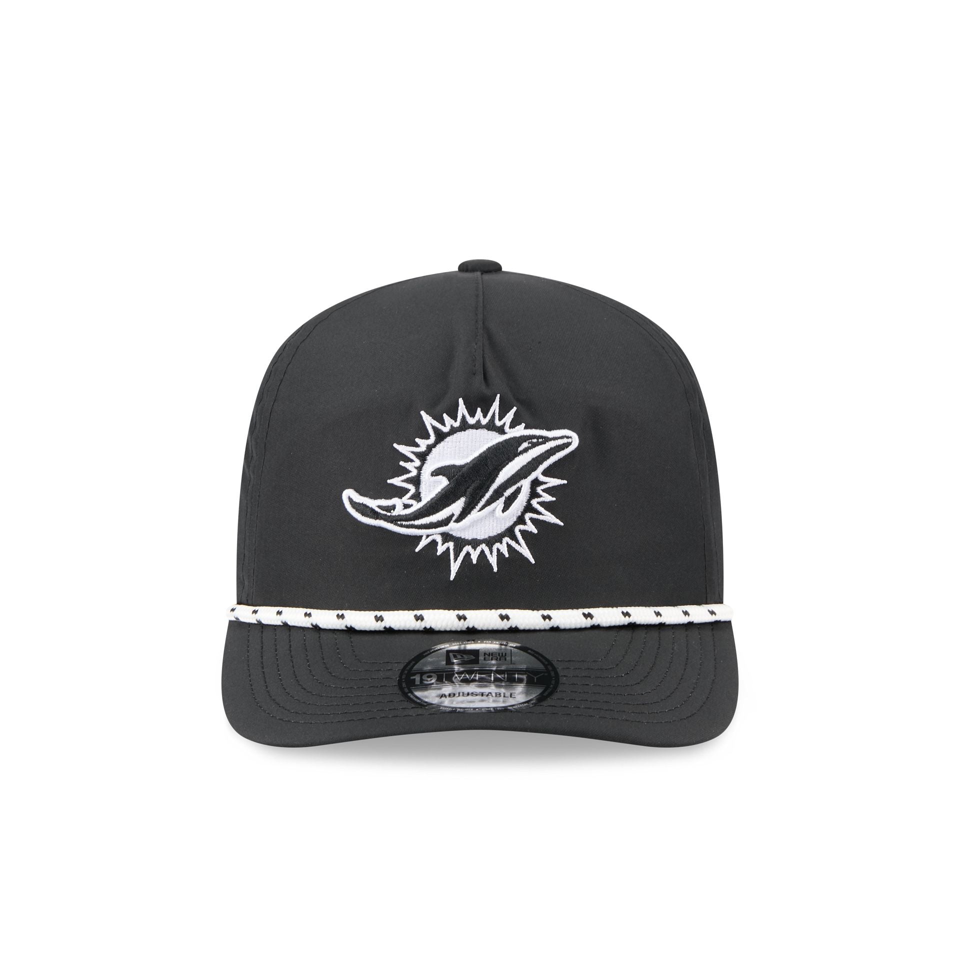 Alternative view of Miami Dolphins Black And White Rope 19Twenty Snapback Hat