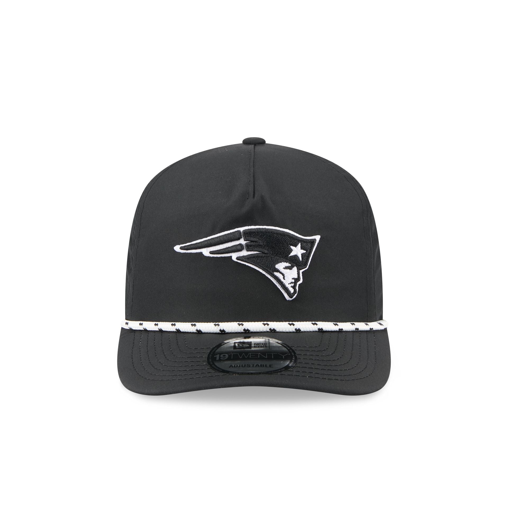 Alternative view of New England Patriots Black And White Rope 19Twenty Snapback Hat