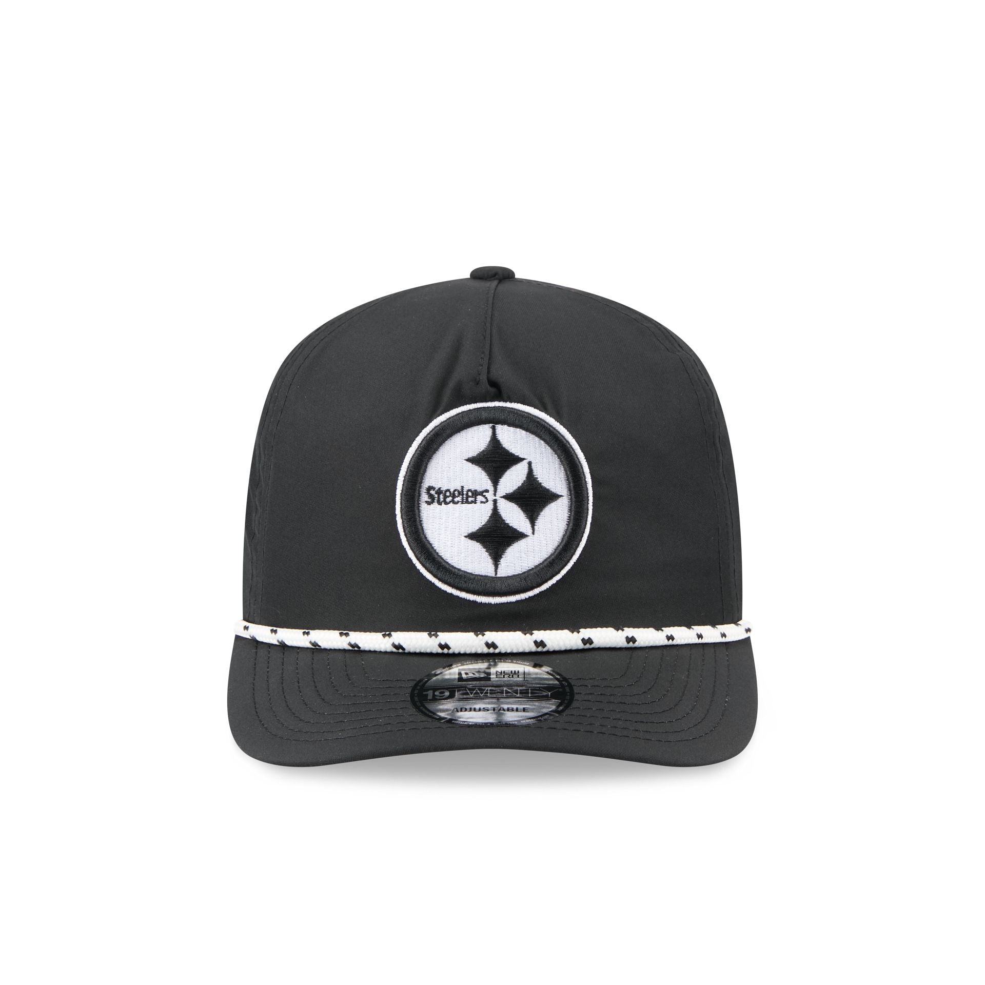 Alternative view of Pittsburgh Steelers Black And White Rope 19Twenty Snapback Hat