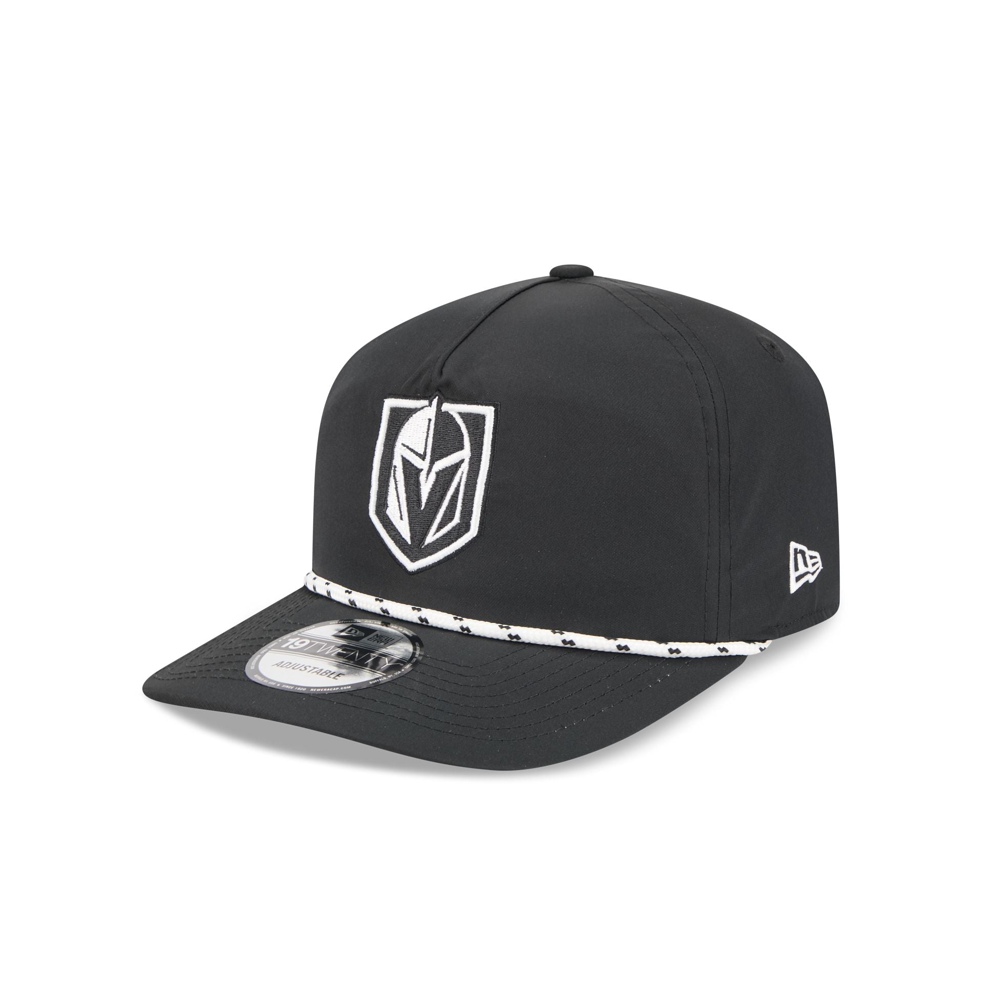 Vegas Golden Knights Black And White Rope 19Twenty Snapback Hat