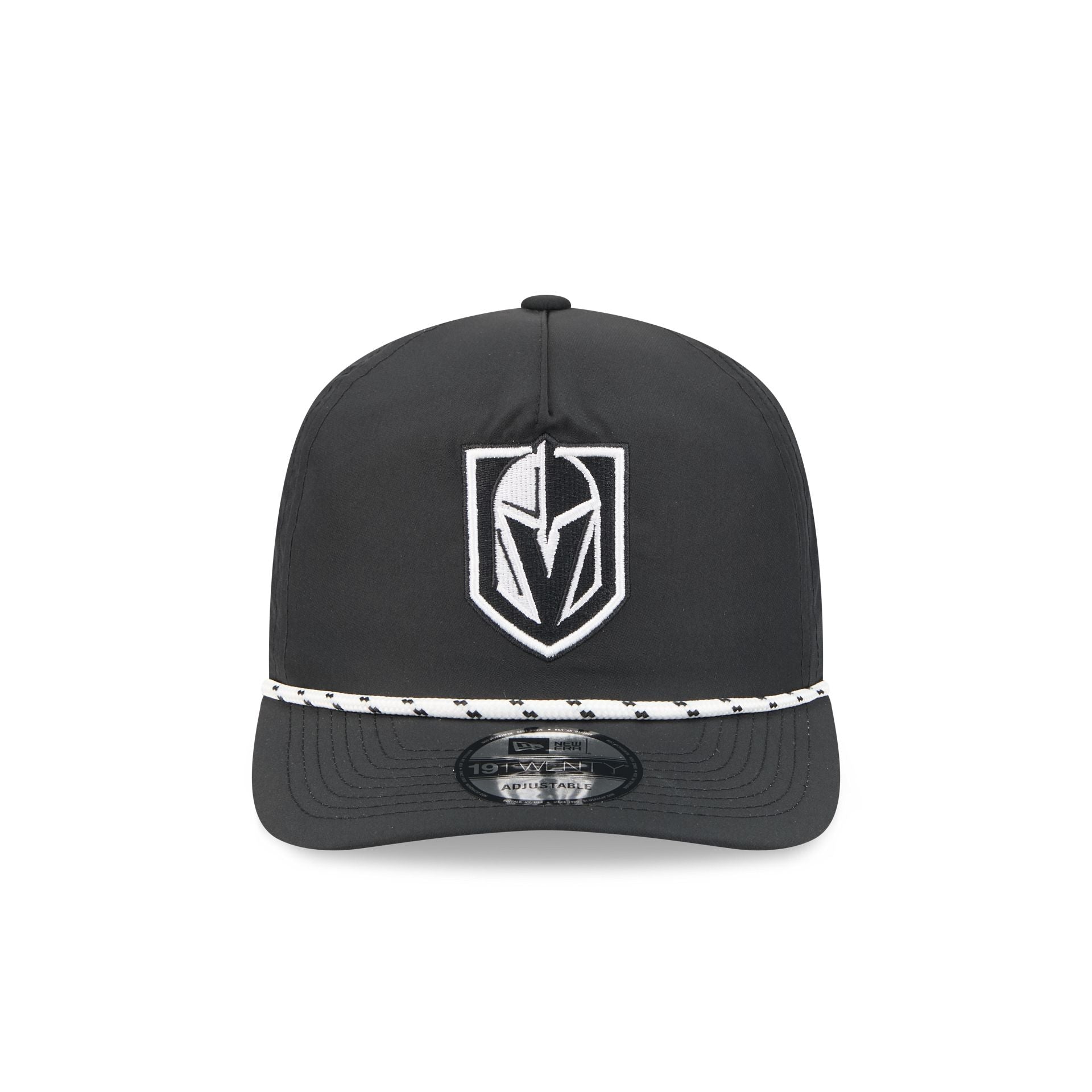 Alternative view of Vegas Golden Knights Black And White Rope 19Twenty Snapback Hat