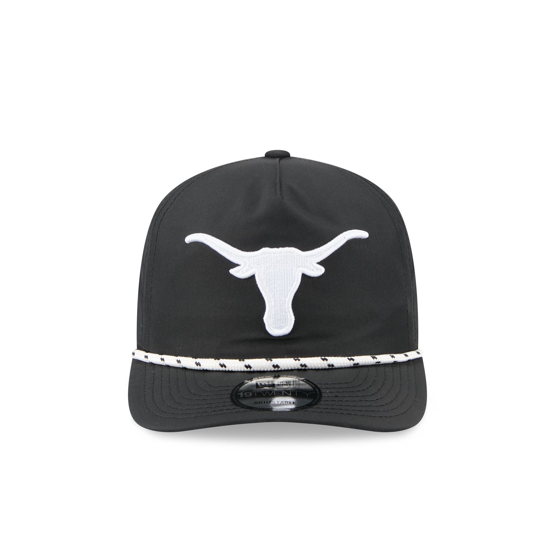 Alternative view of Texas Longhorns Black And White Rope 19Twenty Snapback Hat