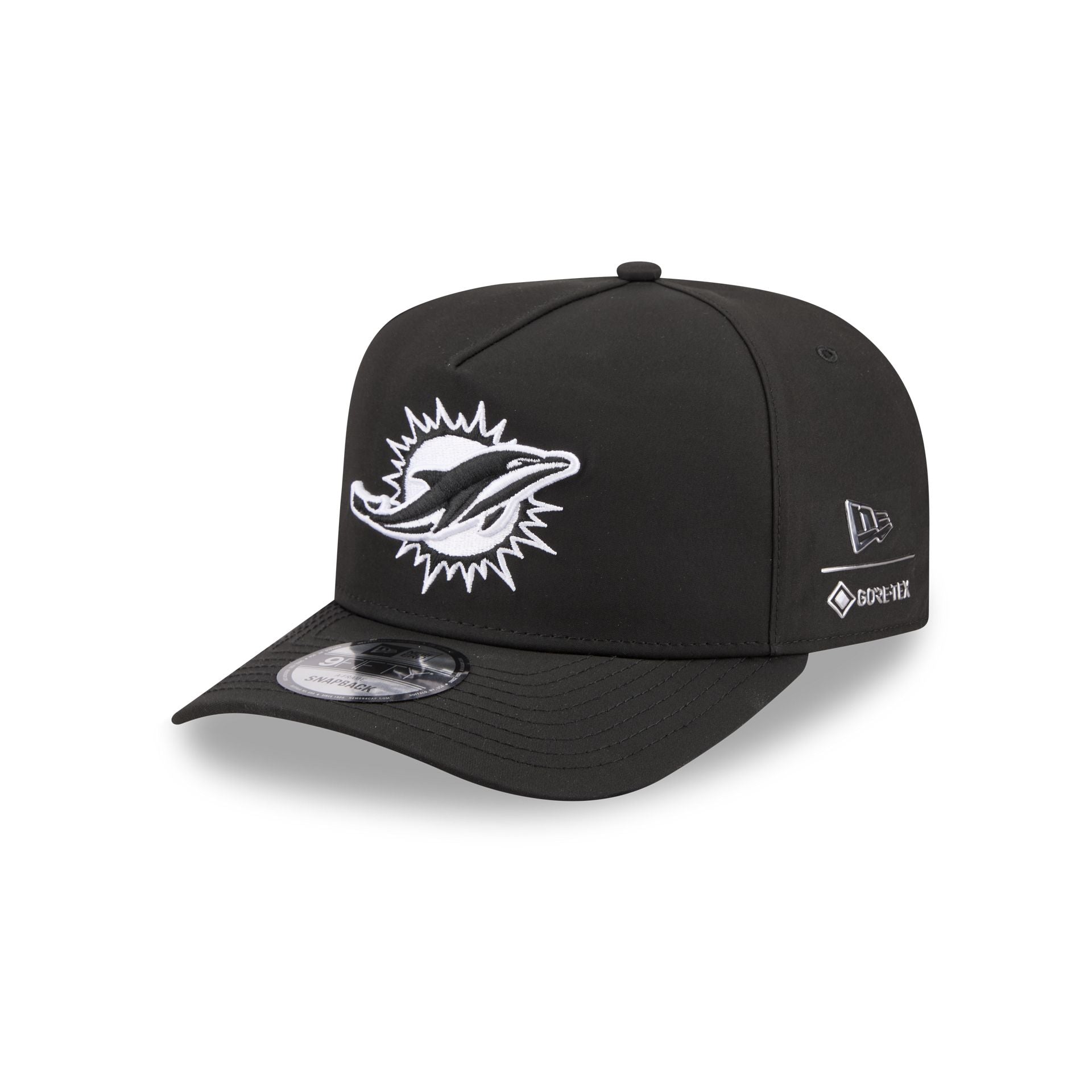 Miami Dolphins Gore-Tex Black 9Fifty A-Frame Snapback Hat
