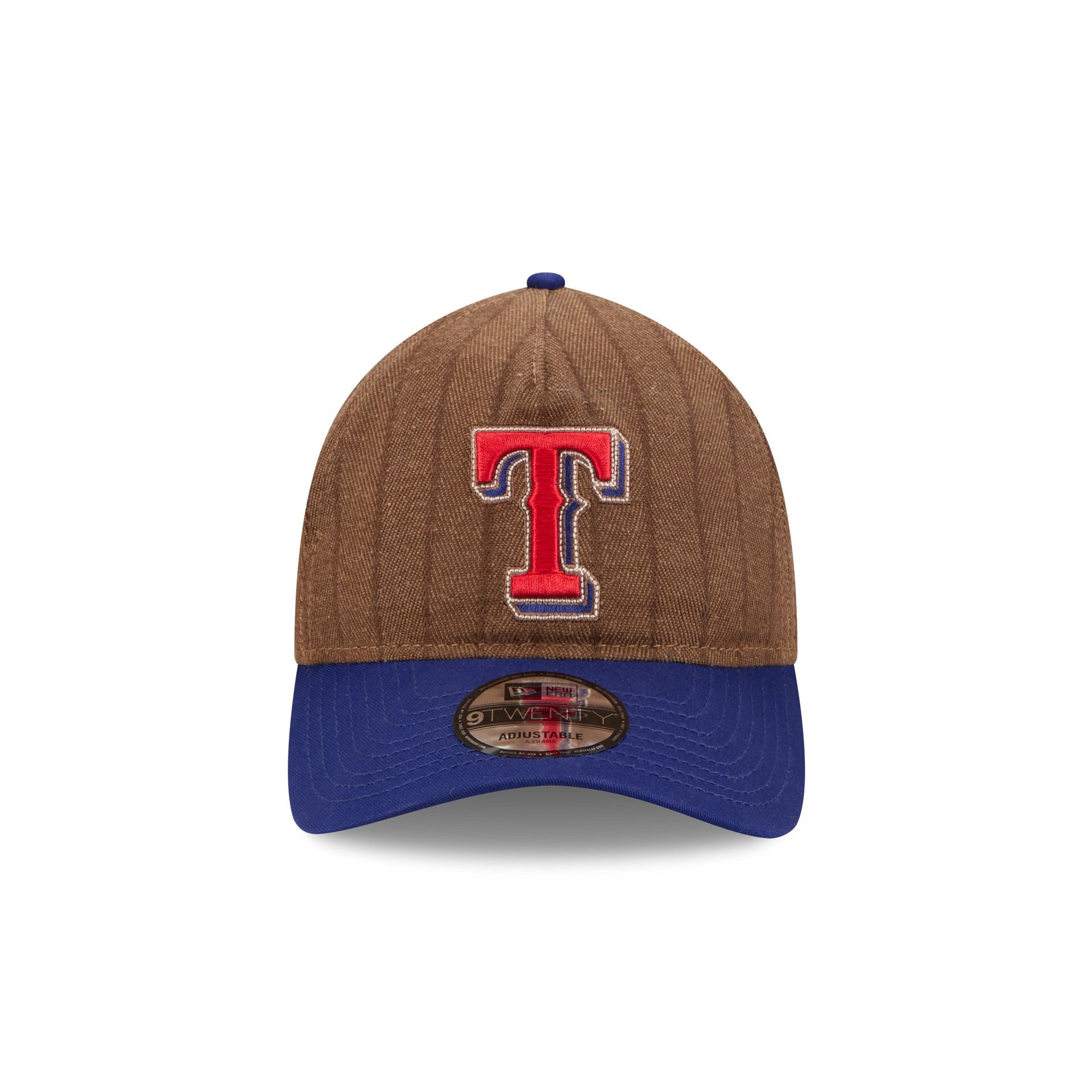 Alternative view of Texas Rangers Three Looms Wool Pinstripe 9Twenty A-Frame Adjustable Hat